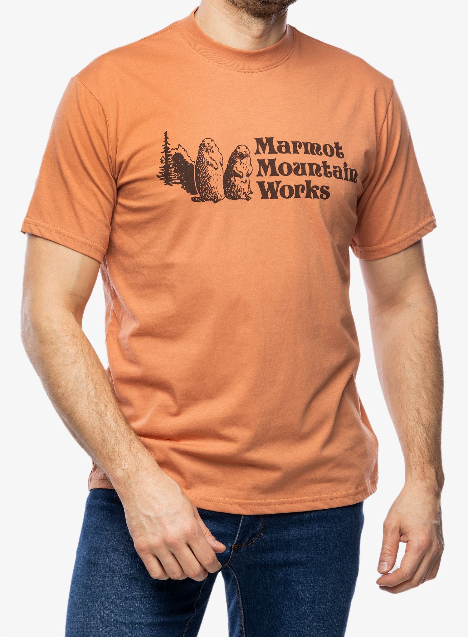 Памучна тениска Marmot MMW Tee S/S - sunburn