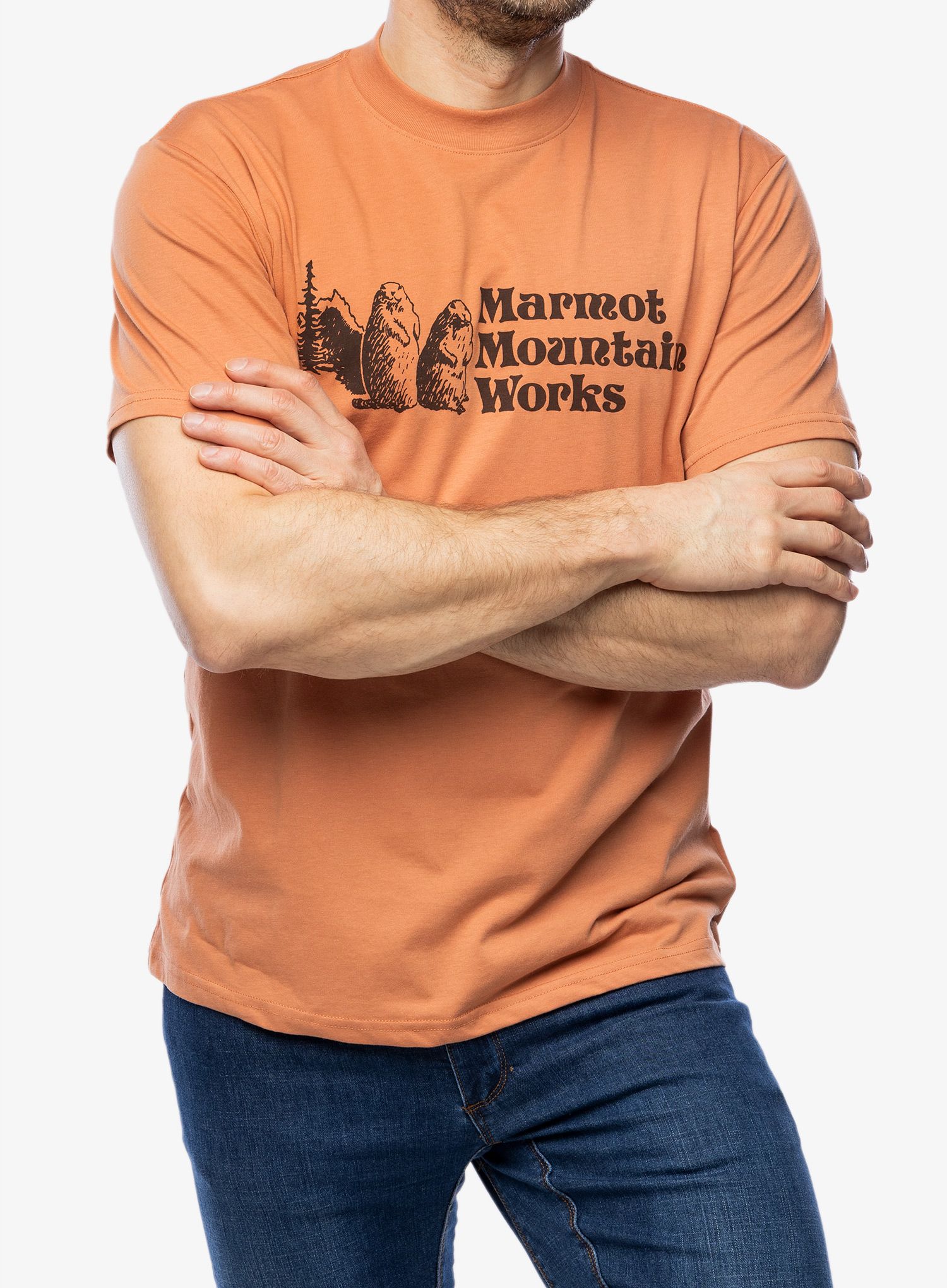 Памучна тениска Marmot MMW Tee S/S - sunburn