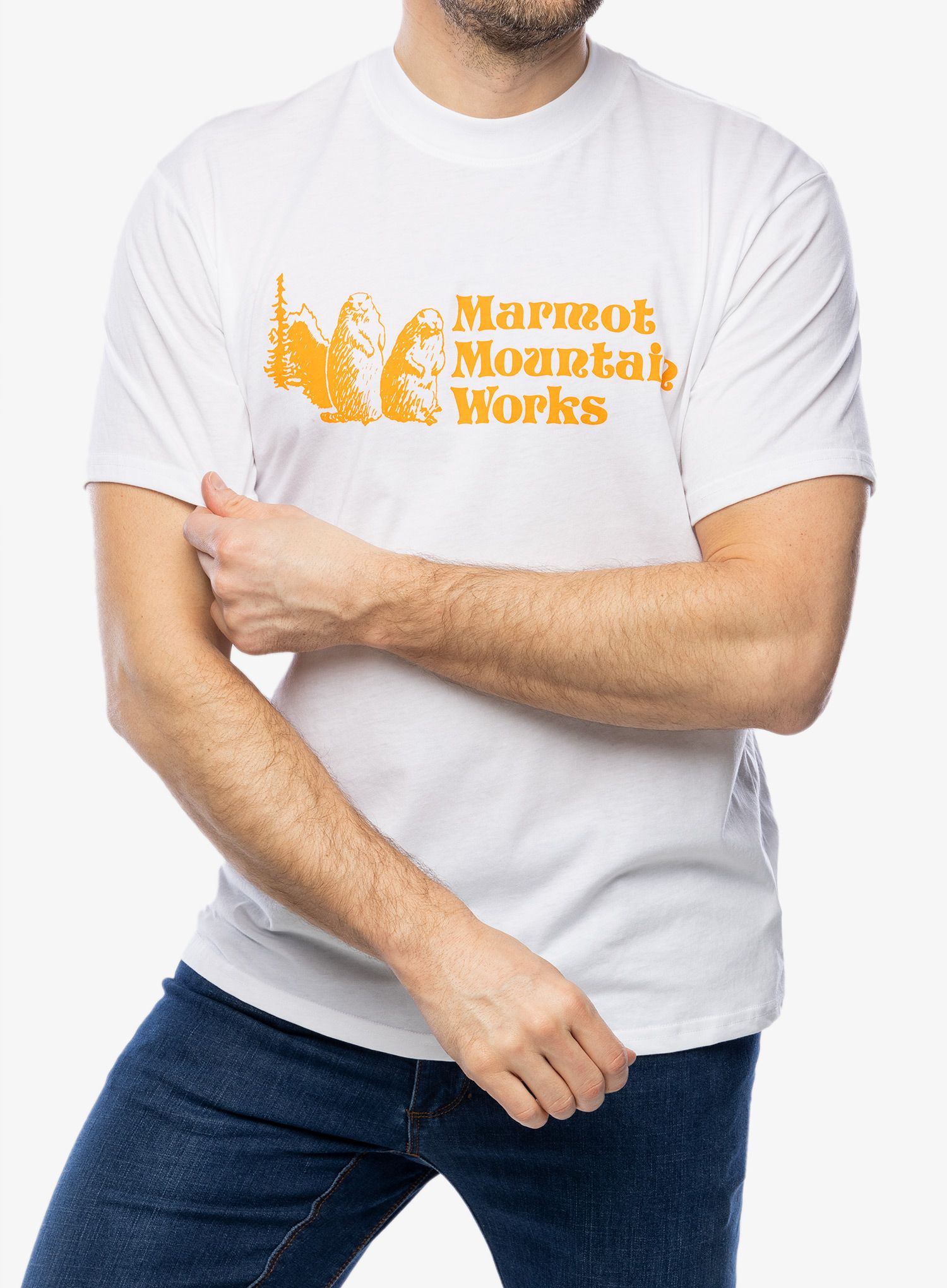 Тениска с щампа Marmot MMW Tee S/S - white
