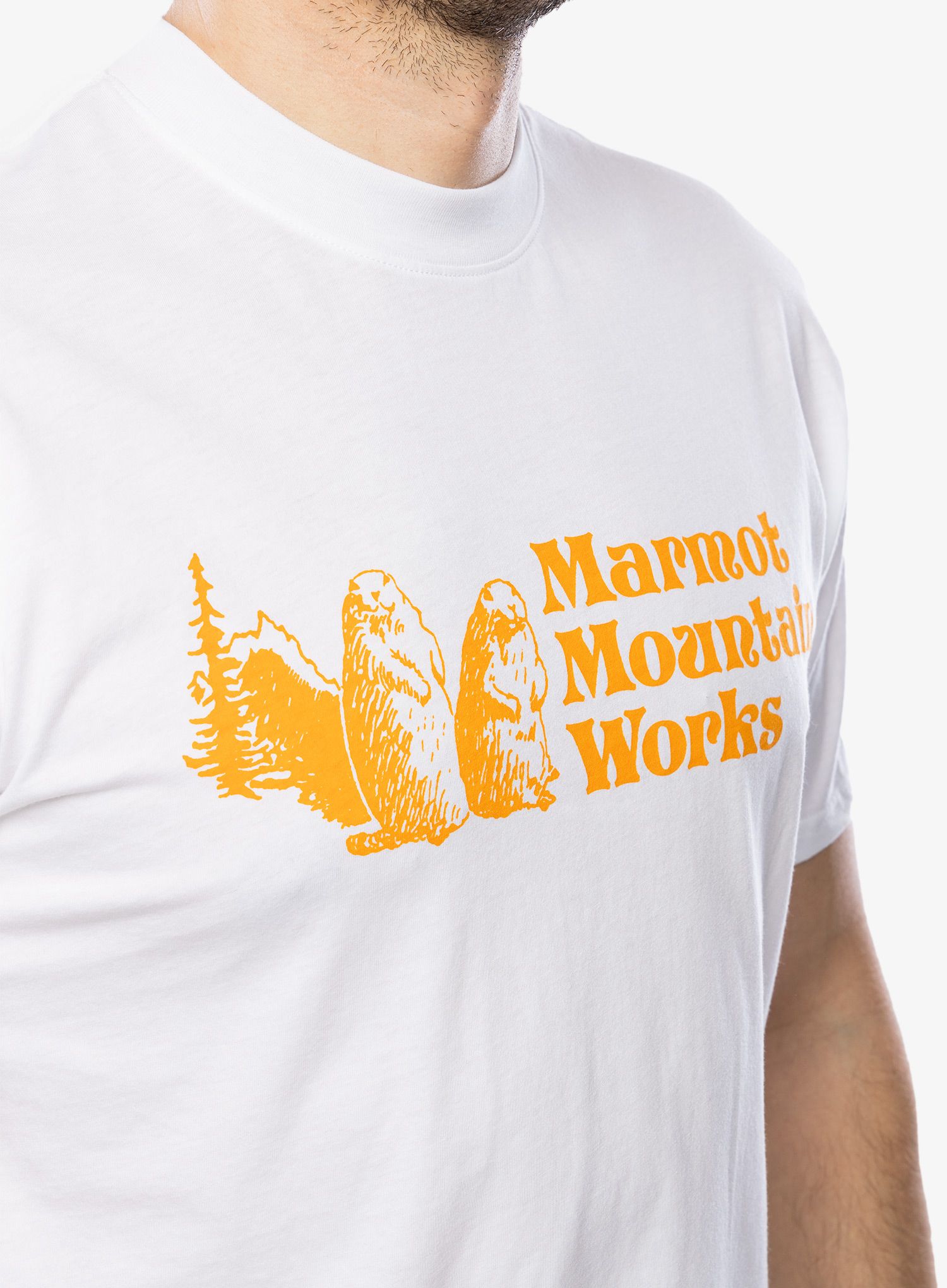 Тениска с щампа Marmot MMW Tee S/S - white