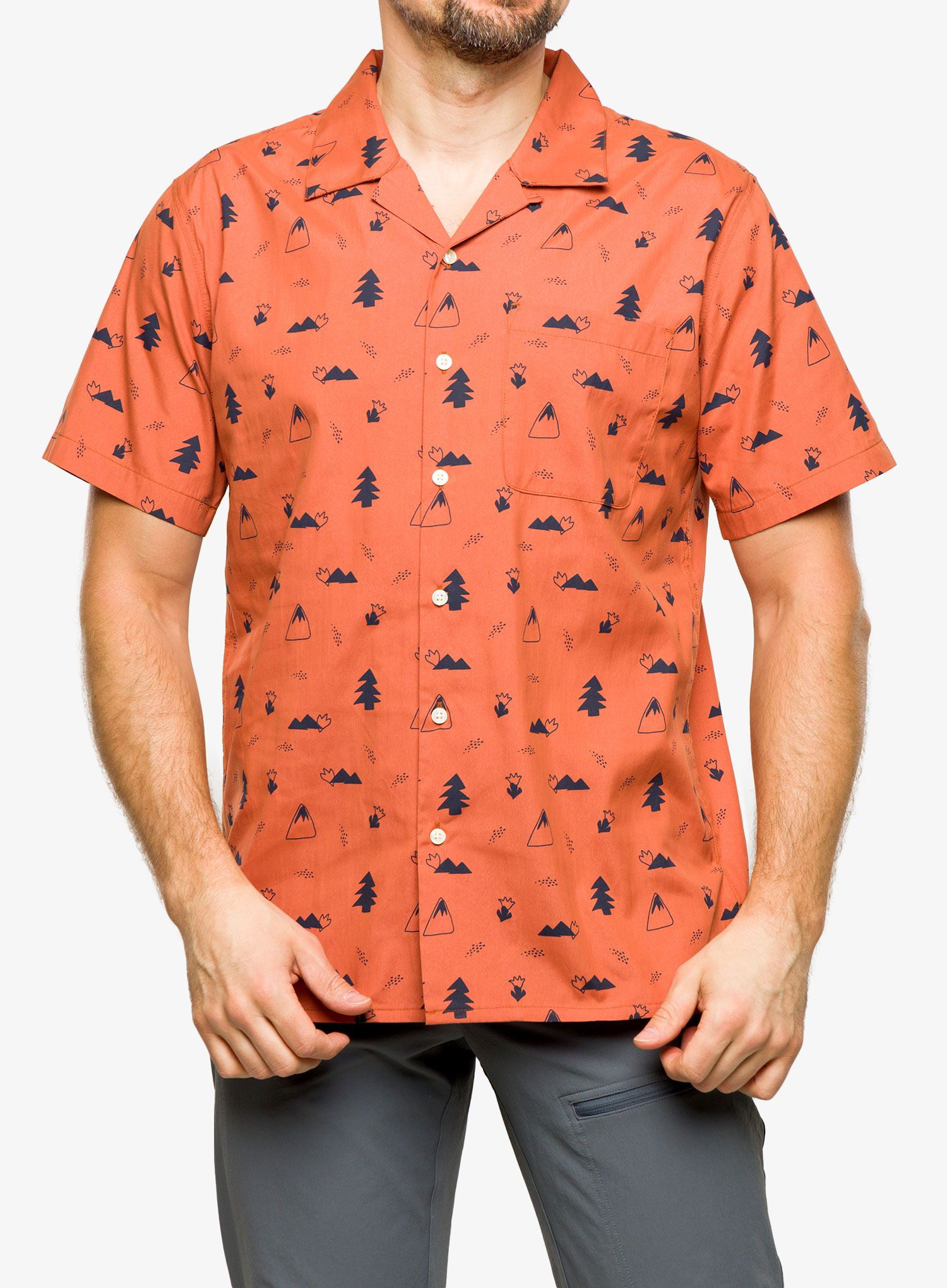Риза Marmot Muir Camp Novelty SS - auburn/arctic navy