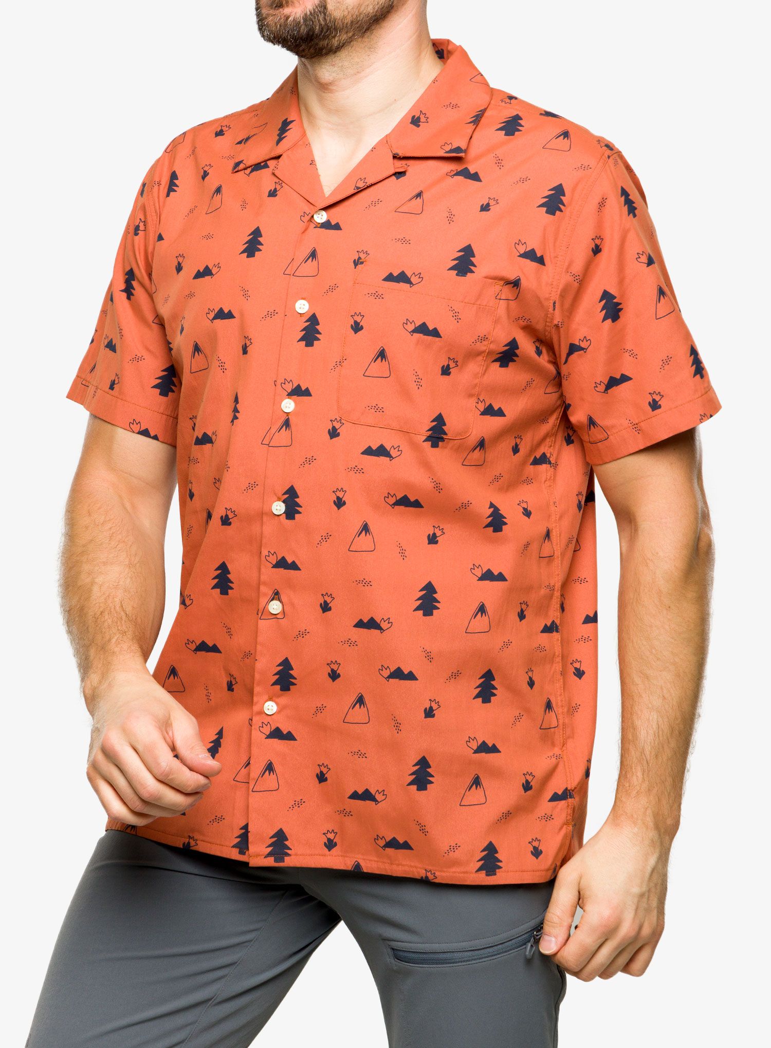 Риза Marmot Muir Camp Novelty SS - auburn/arctic navy