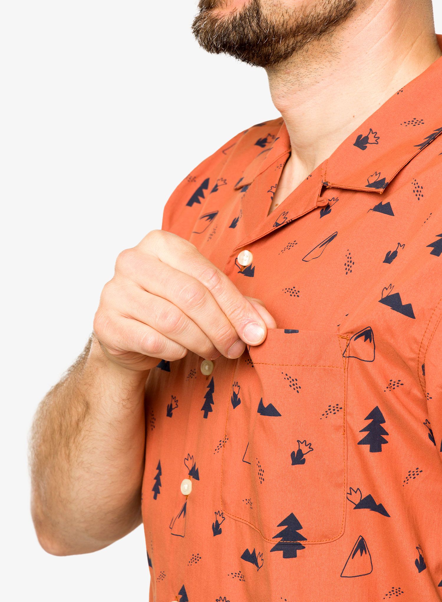 Риза Marmot Muir Camp Novelty SS - auburn/arctic navy