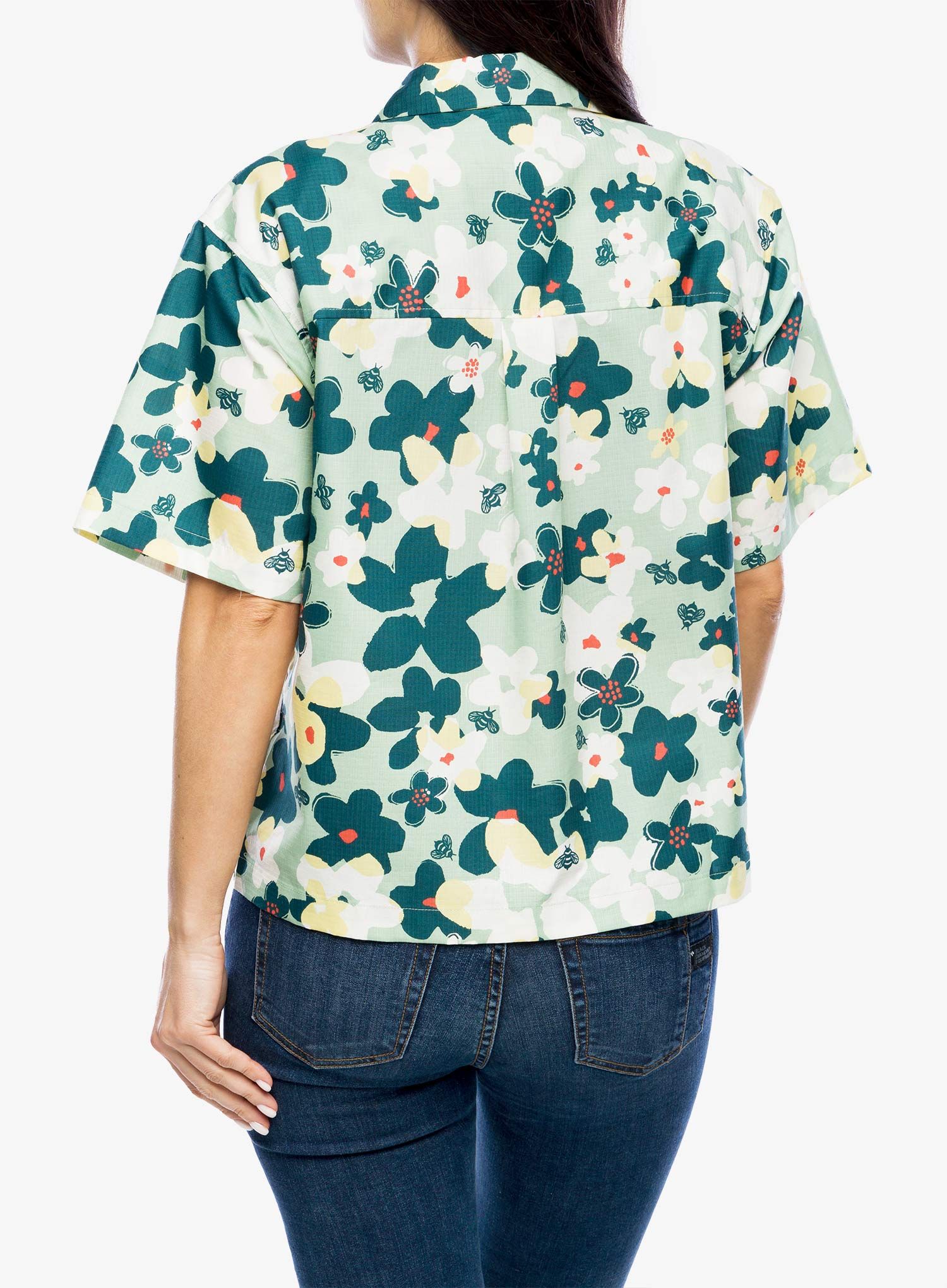 Дамска риза за пътуване Marmot Muir Camp Novelty S/S - frosty green