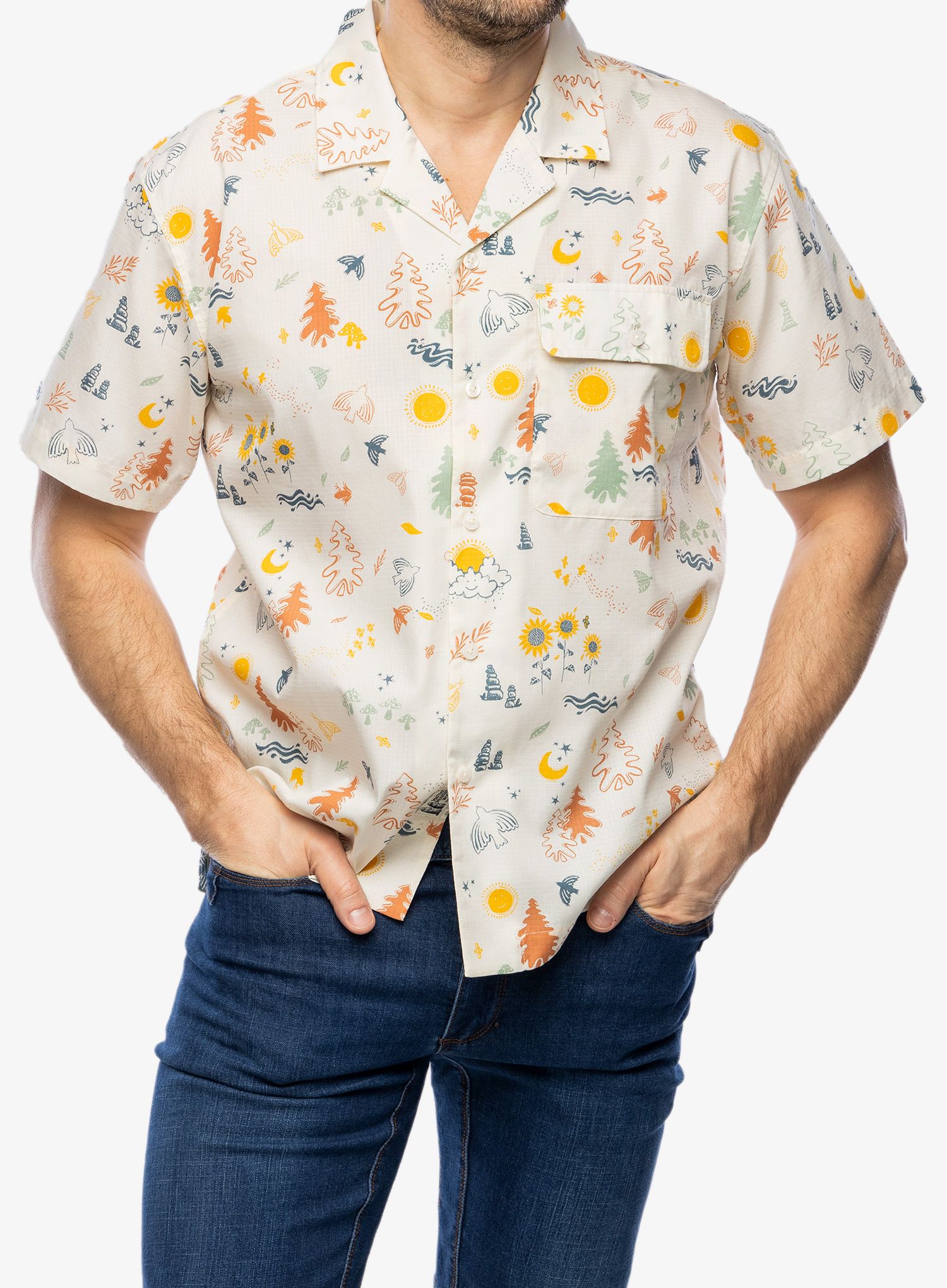 Риза Marmot Muir Camp Novelty S/S - papyrus trail mix