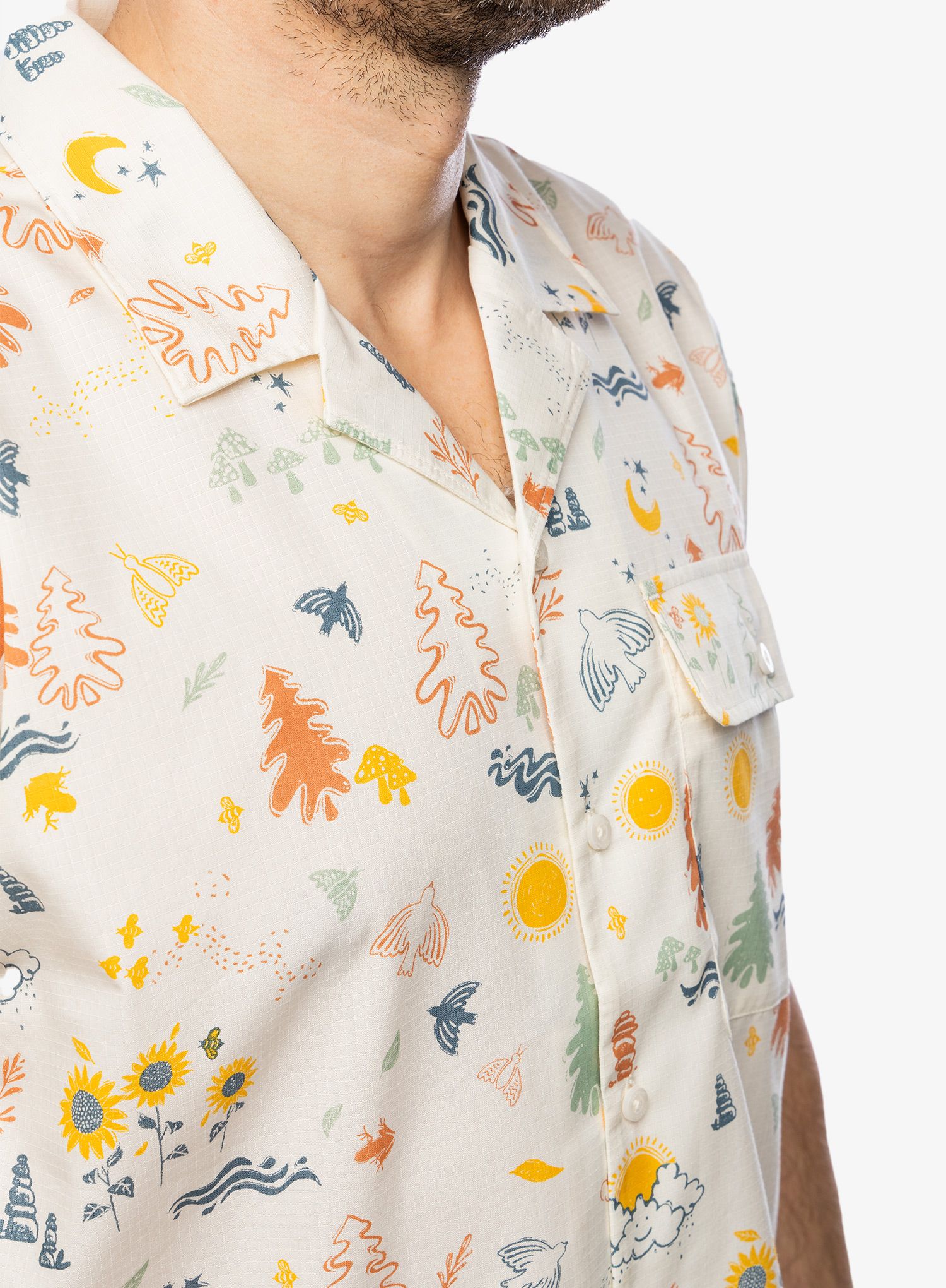 Риза Marmot Muir Camp Novelty S/S - papyrus trail mix