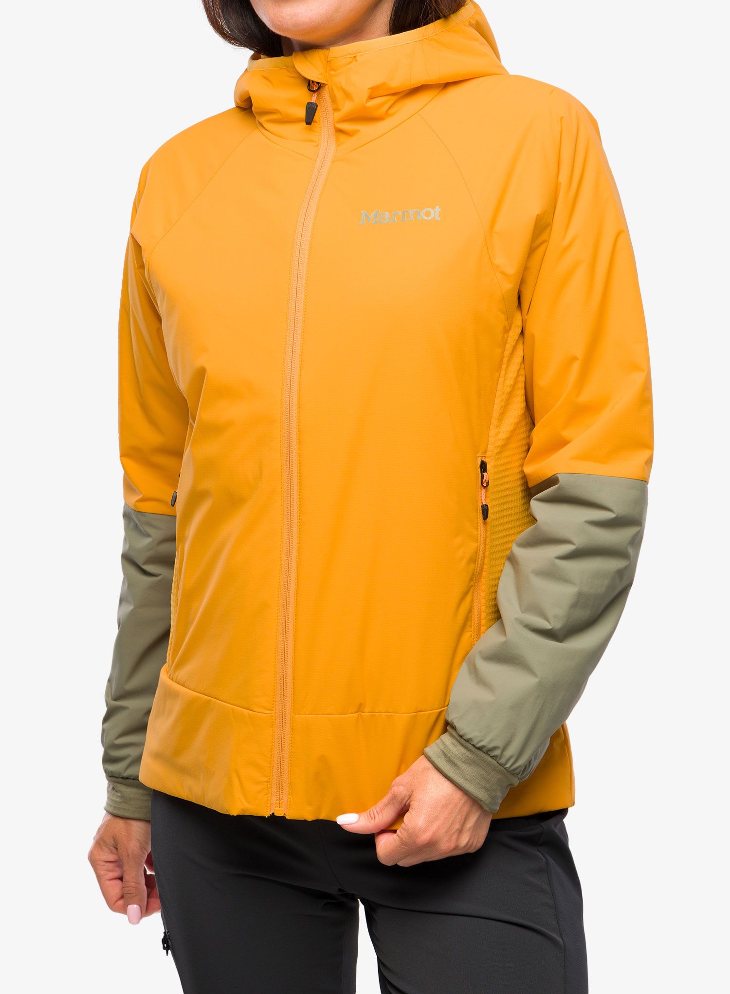 Дамско хибридно яке Marmot Novus LT Hybrid Hoody - golden sun/vetiver