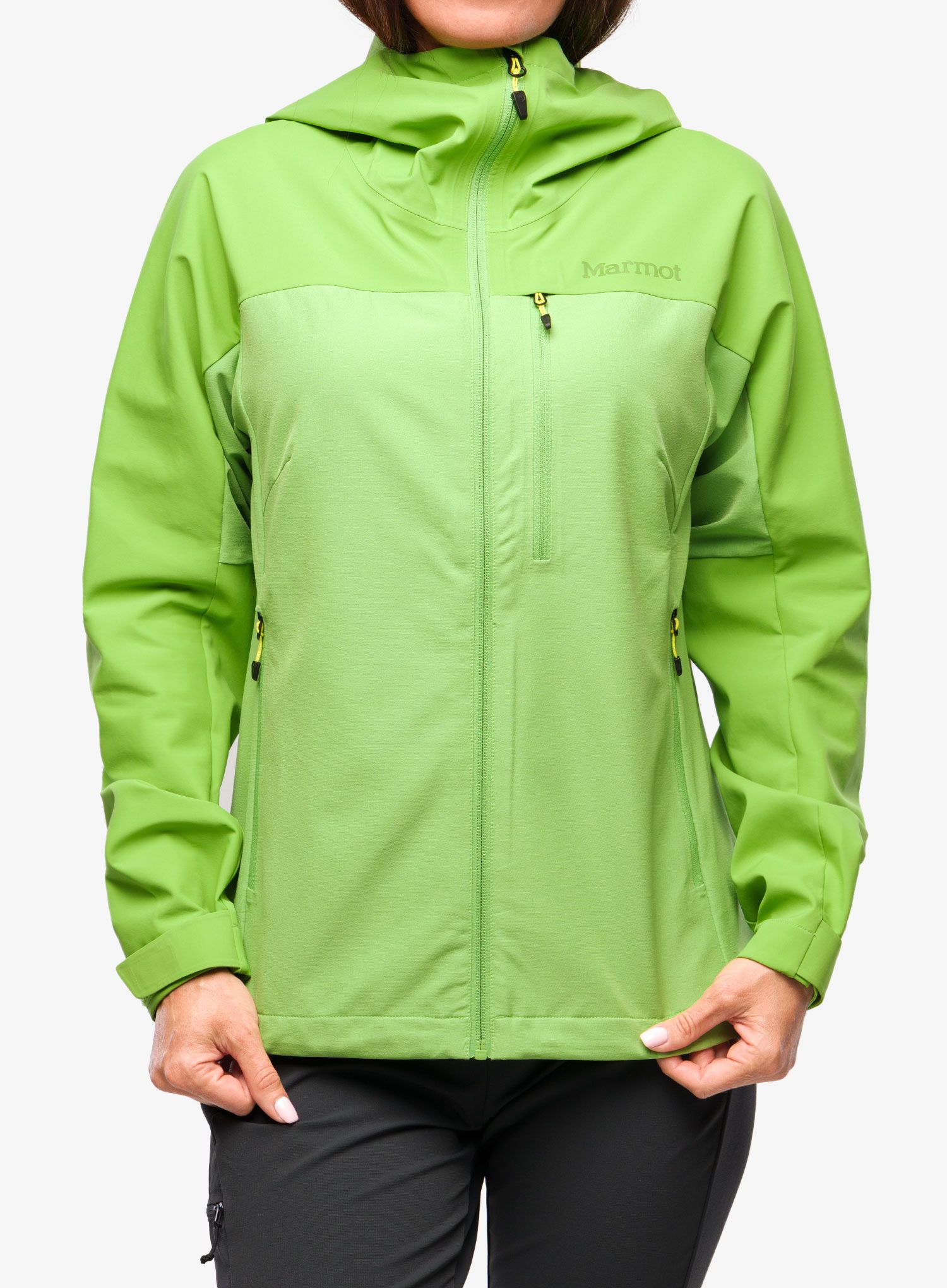 Дамско яке cофтшел Marmot ROM GORE-TEX Infinium Hoody - kiwi