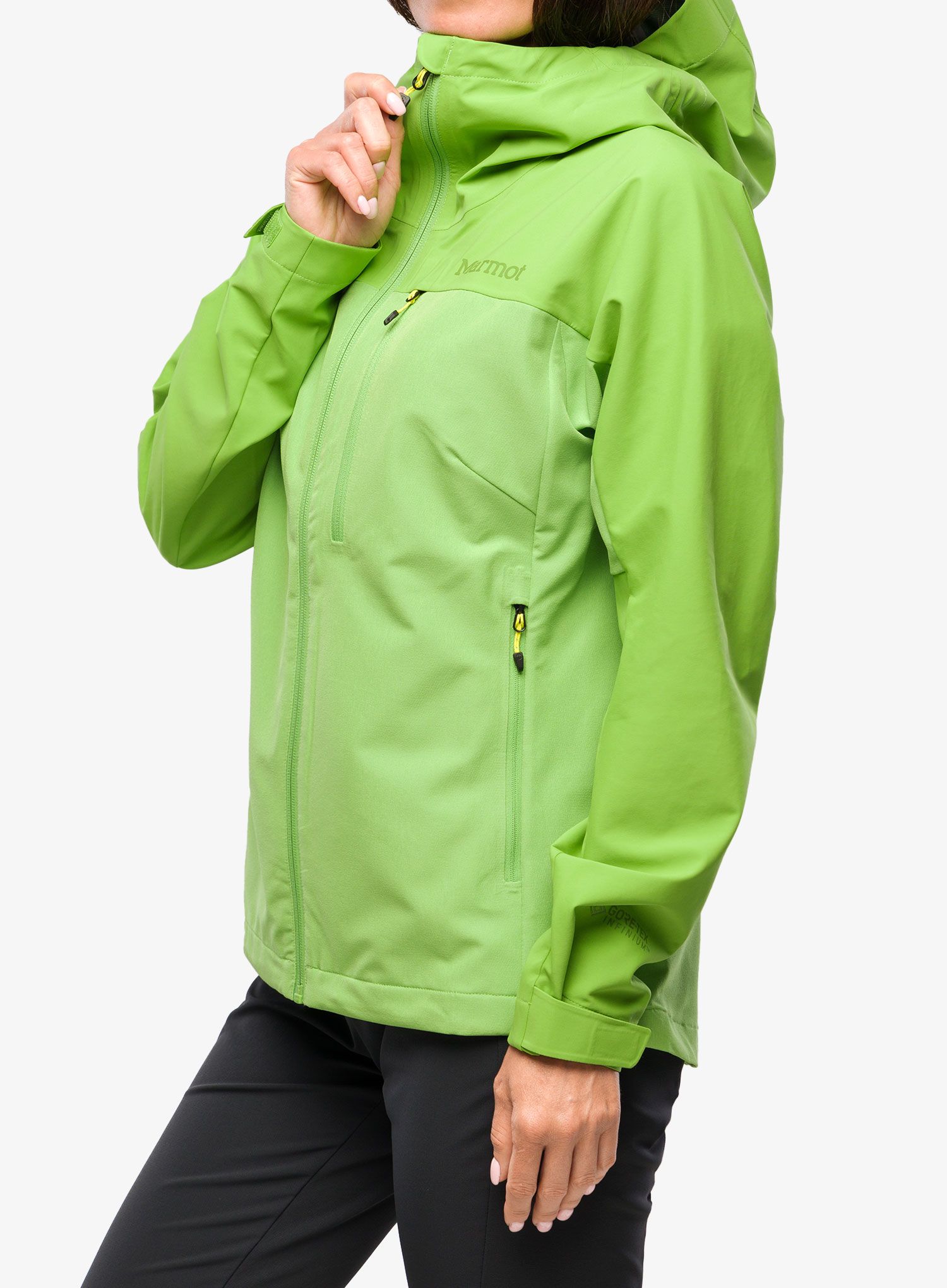 Дамско яке cофтшел Marmot ROM GORE-TEX Infinium Hoody - kiwi