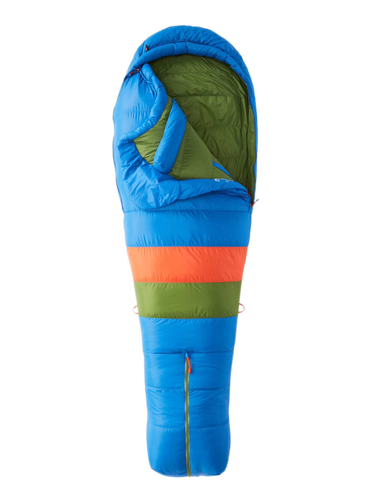 Пухен спален чувал Marmot Sawtooth (183 cm) - dark azure/foliage