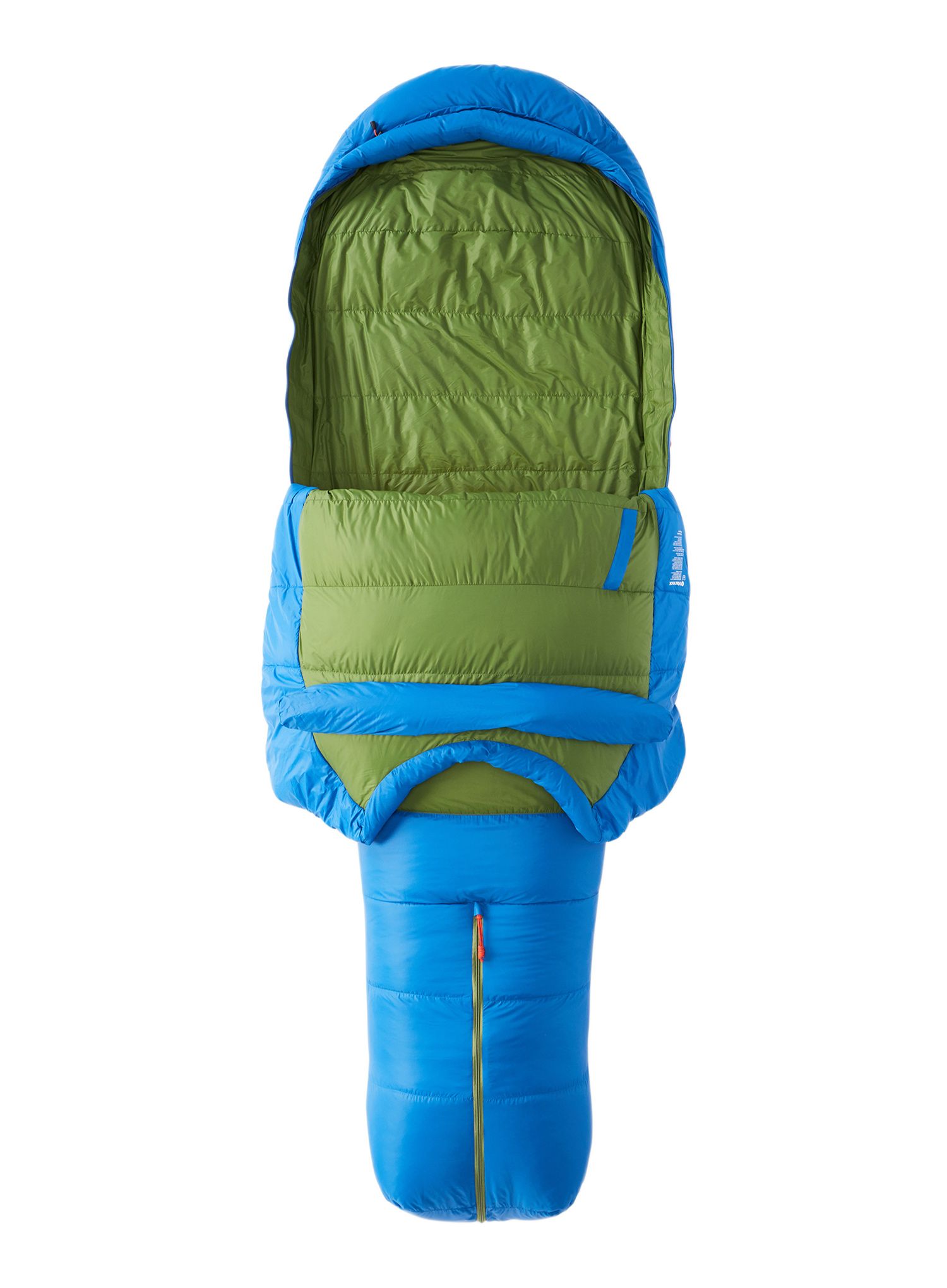 Пухен спален чувал Marmot Sawtooth (183 cm) - dark azure/foliage