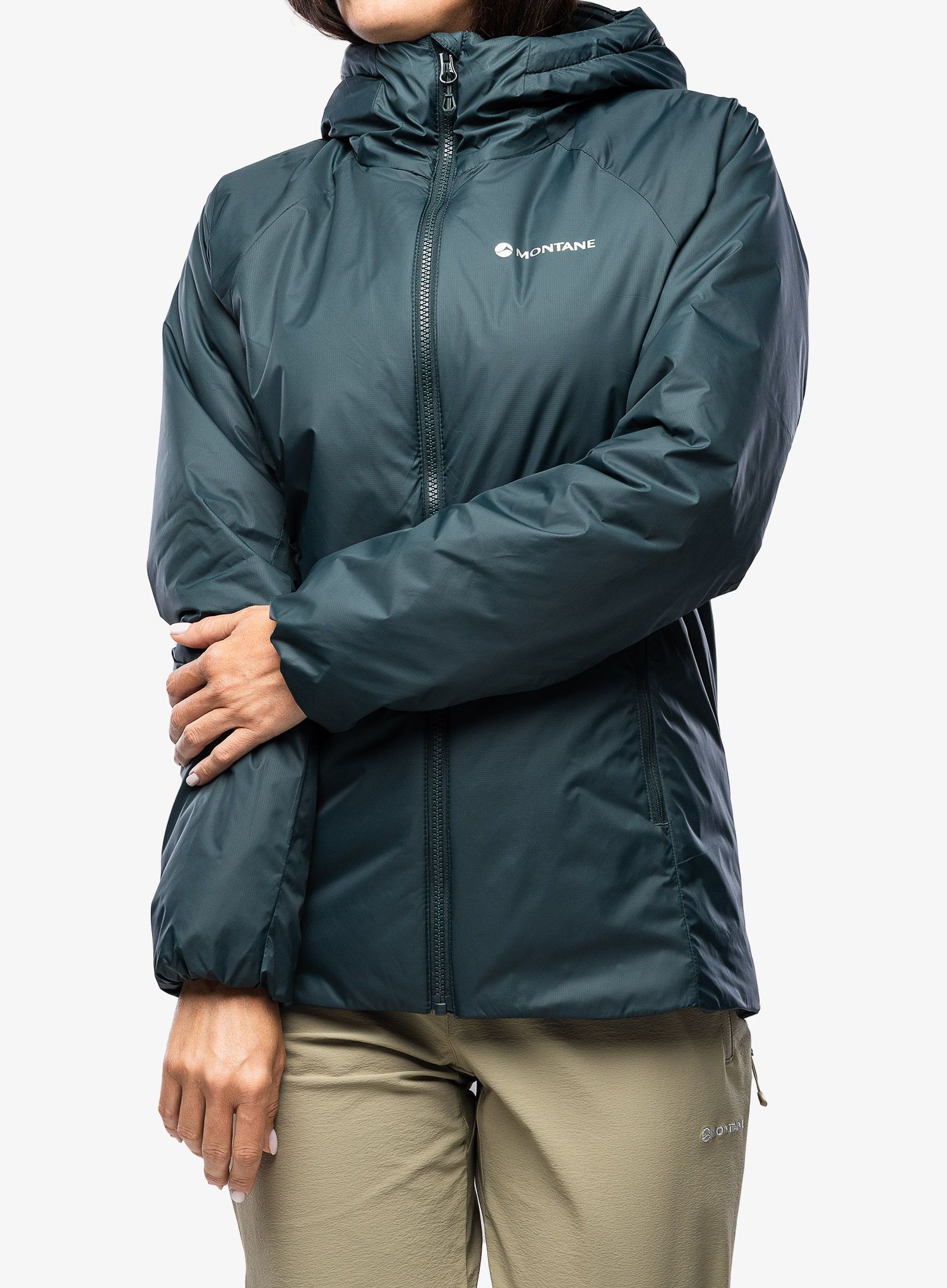 Дамско изолирано яке Montane Respond Hoodie - deep forest
