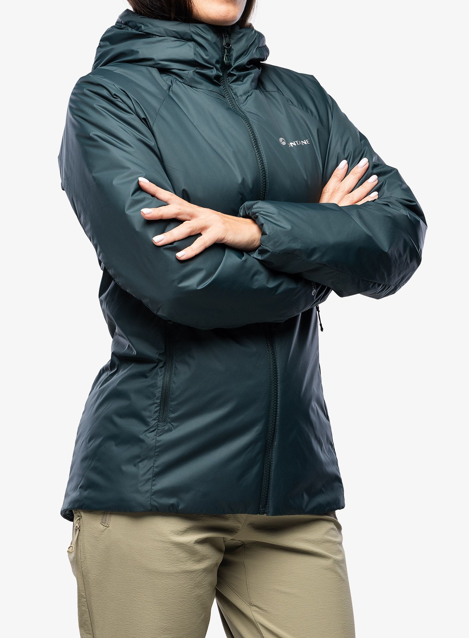 Дамско изолирано яке Montane Respond Hoodie - deep forest