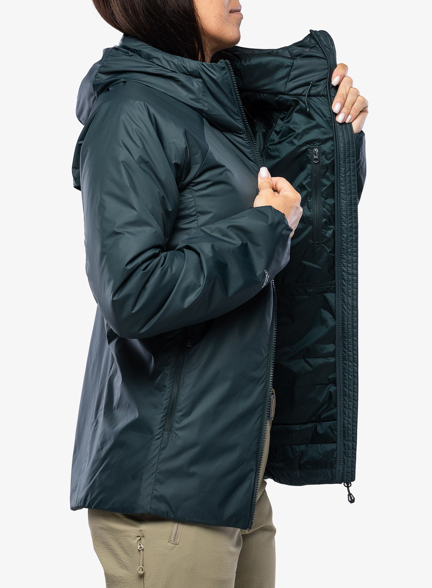 Дамско изолирано яке Montane Respond Hoodie - deep forest