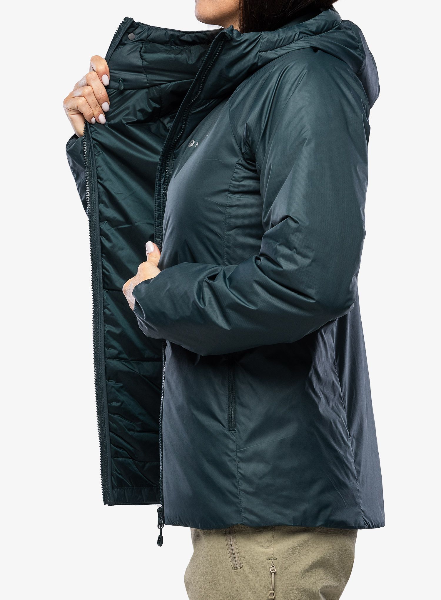 Дамско изолирано яке Montane Respond Hoodie - deep forest