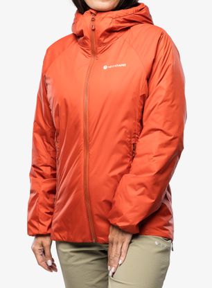 Дамско изолирано яке Montane Respond Hoodie - saffron red