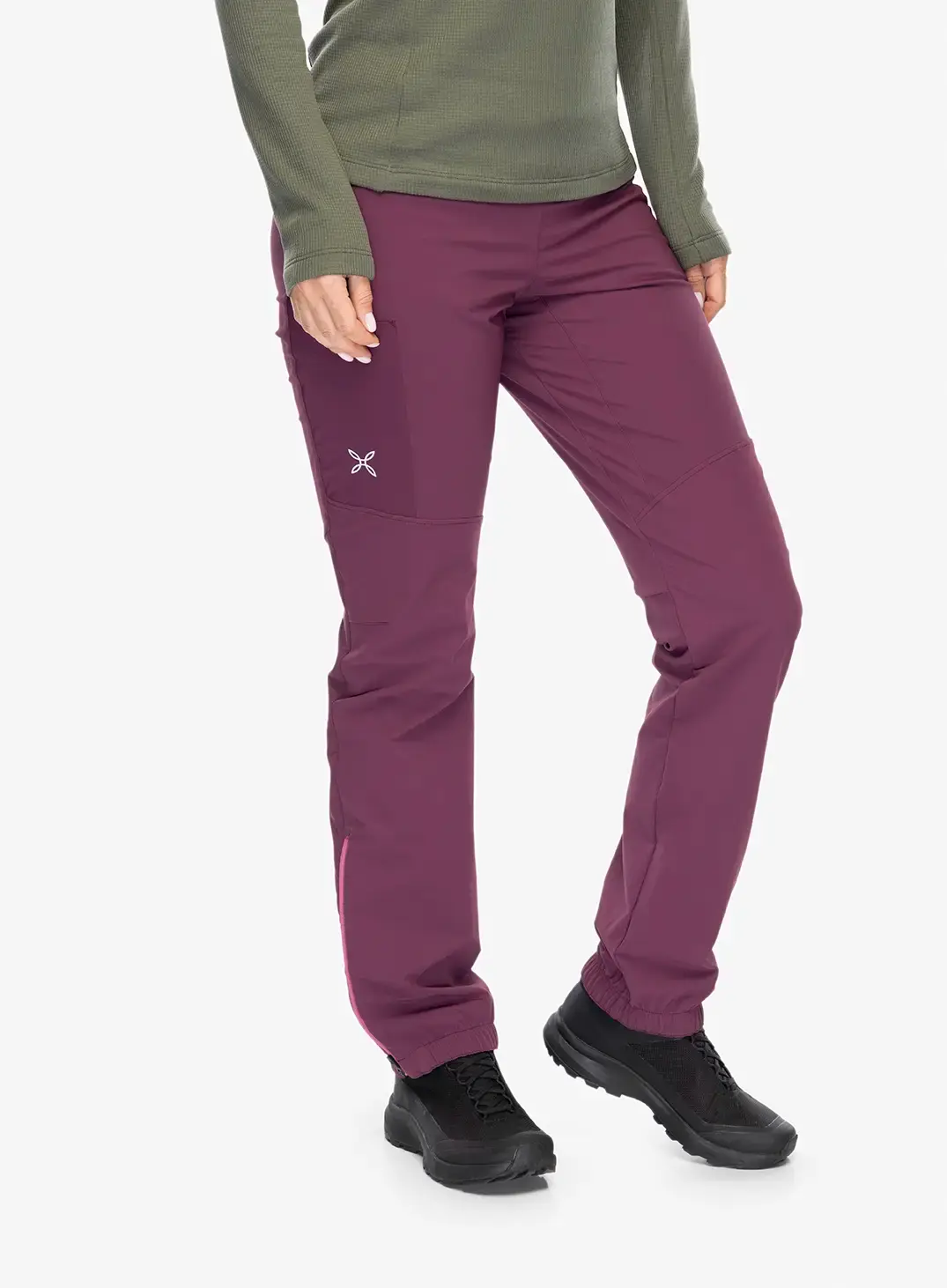 Дамски туристически панталони Montura Peak Pants - wine red/baton rouge