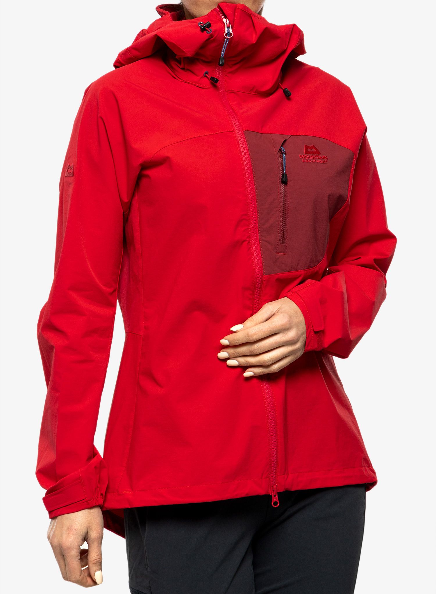 Дамско яке cофтшел Mountain Equipment Squall Hooded Jacket - capsicum/tibetan red