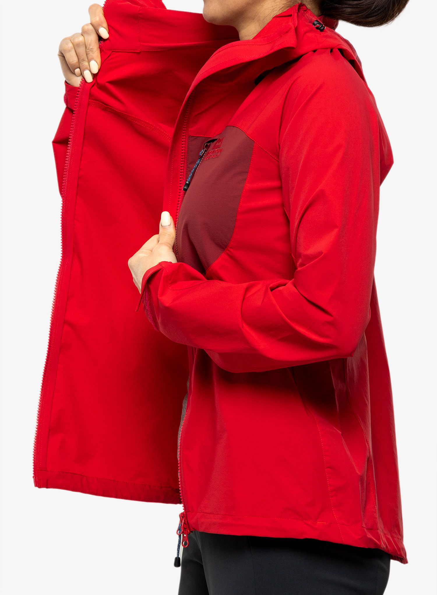 Дамско яке cофтшел Mountain Equipment Squall Hooded Jacket - capsicum/tibetan red