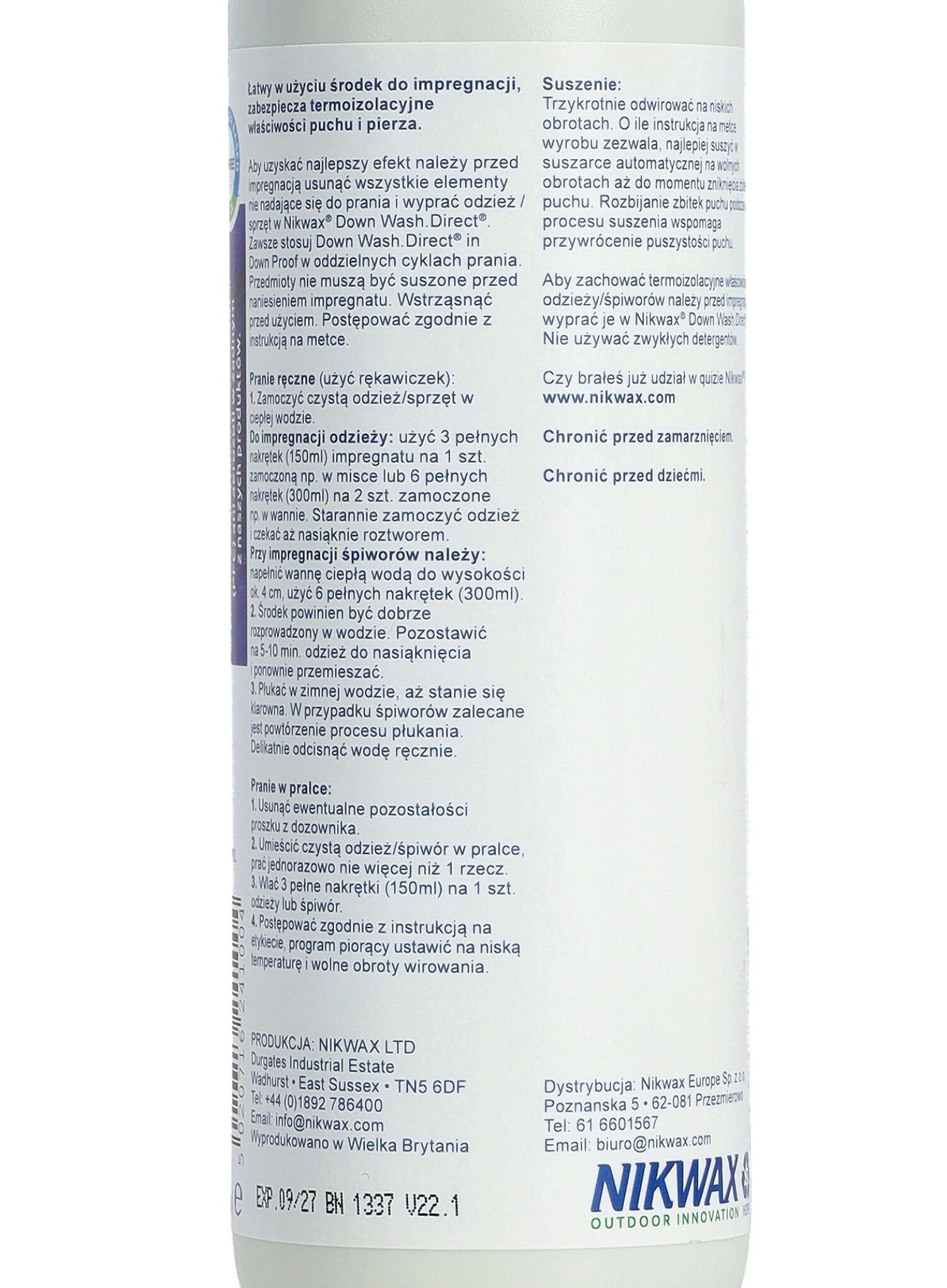 Импрегнатор Nikwax Down Proof 300 ml
