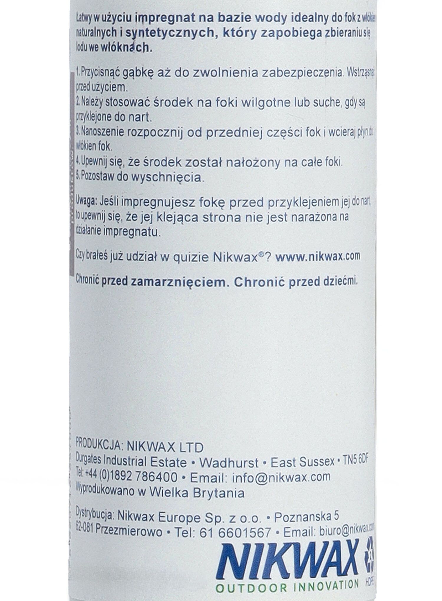 Импрегнатор за ски колани Nikwax Ski Skin Proof 125 ml
