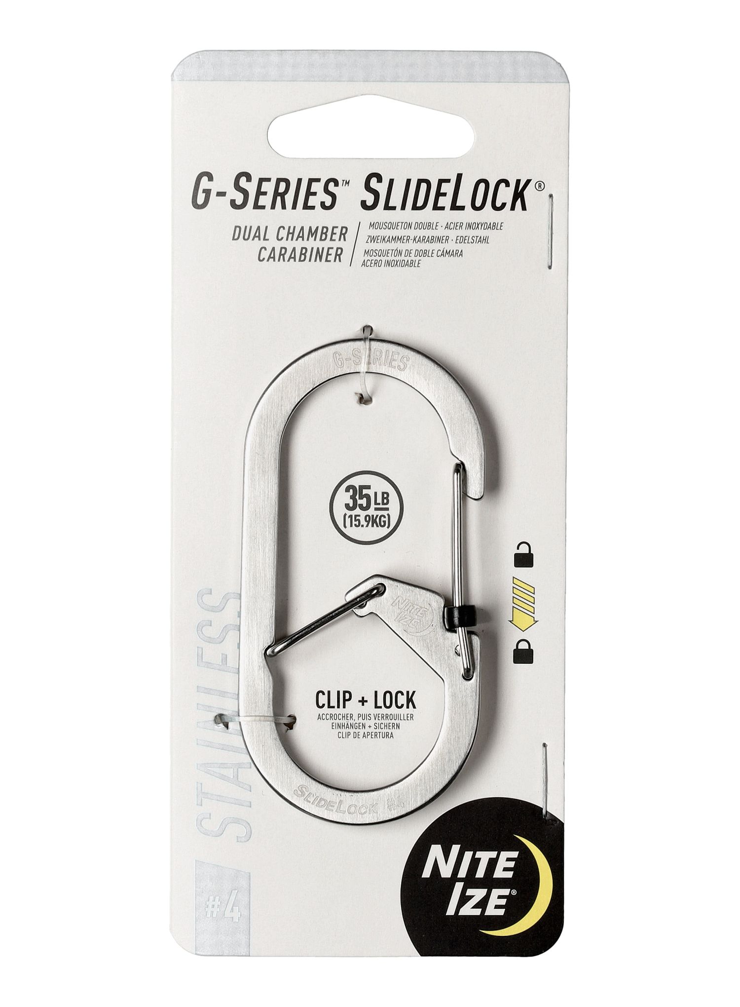 Карабинер Nite Ize G-Series SlideLock Dual Chamber Carabiner 4 - stainless steel