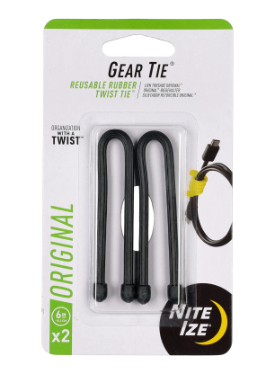 Каишки Nite Ize Gear Tie 6 2-pack - black/black