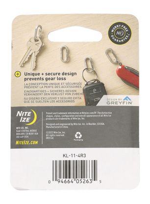 Карабинери Nite Ize MicroLink Carabiner 4Pack - steel