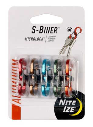 Карабинер за ключове Nite Ize S-Biner MicroLock Aluminum - 5 Pack - assorted