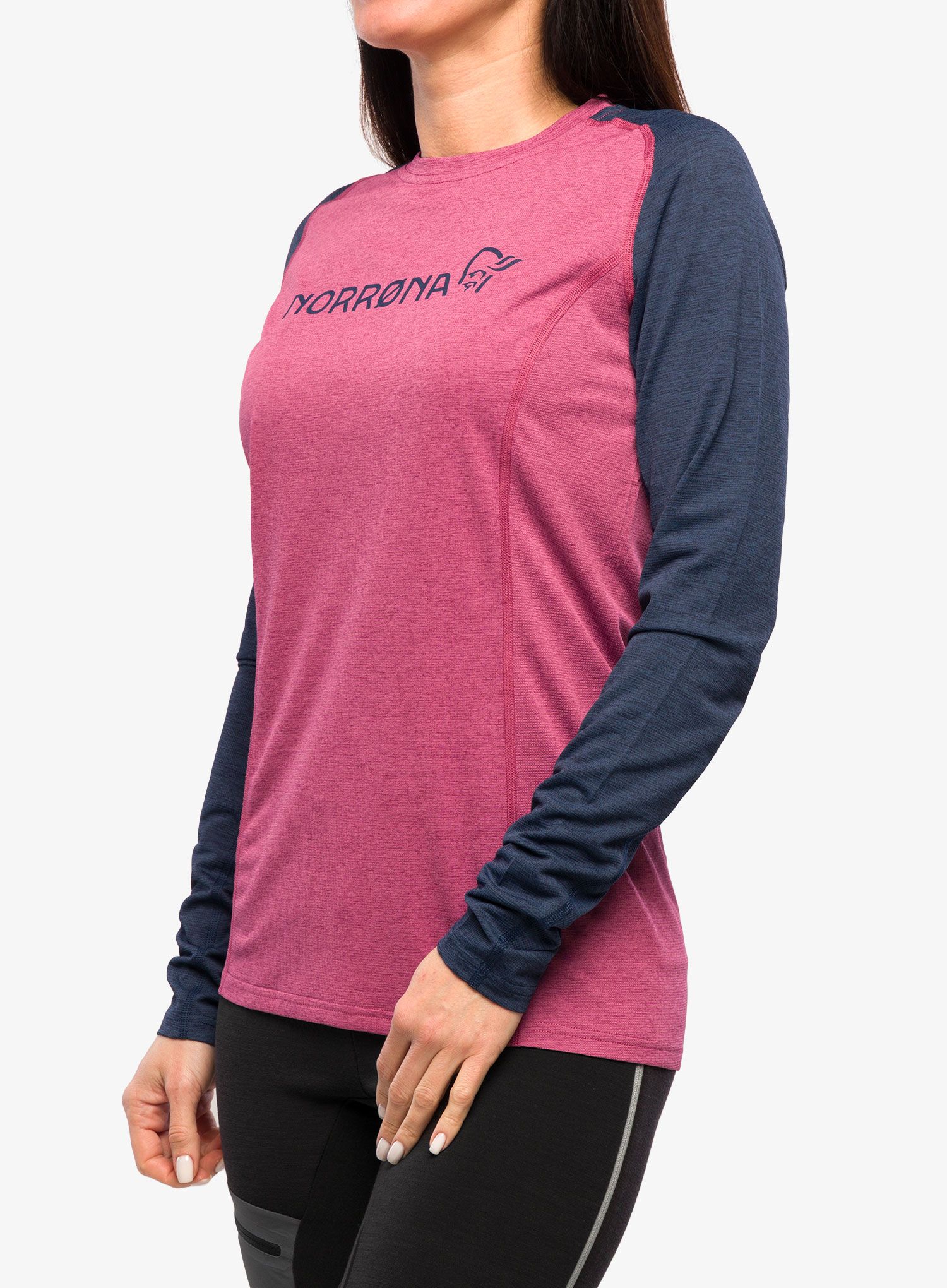 Дамски велосипеден суичър Norrona Fjora Equaliser Lightweight LS - violet quartz/indigo night