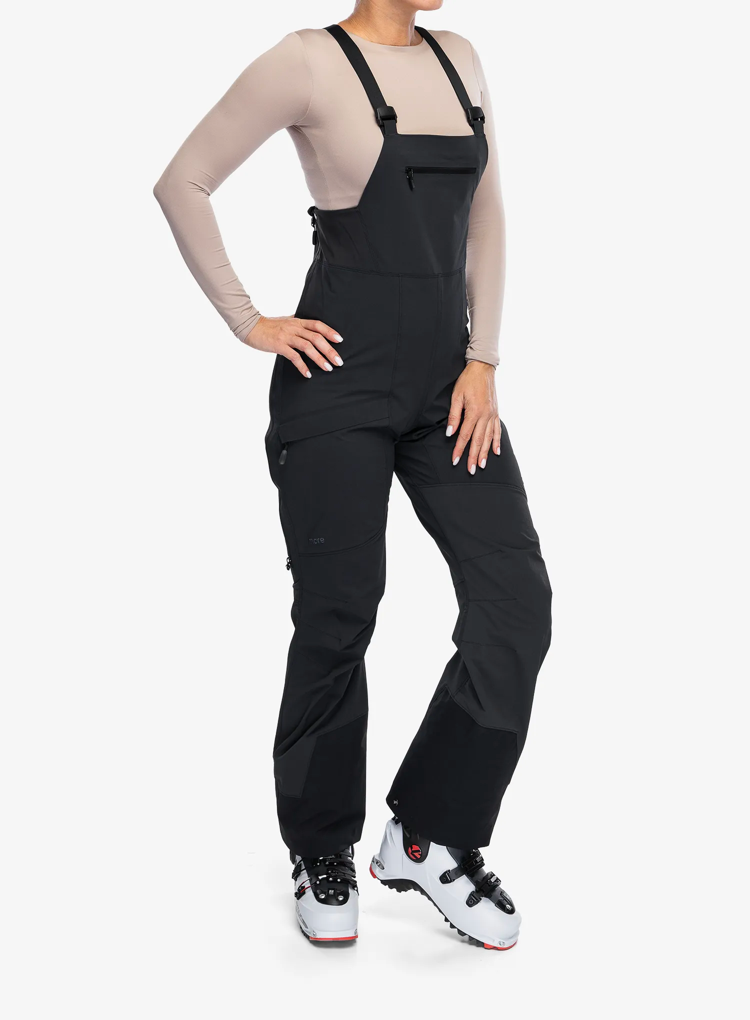 Дамски панталони cофтшел Norrona More Flex1 Bib - caviar