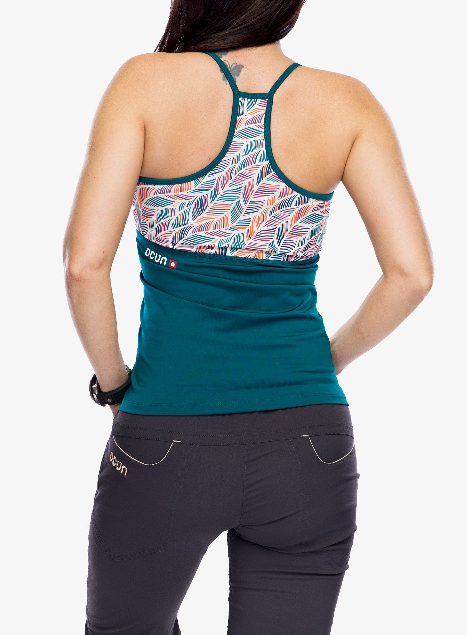 Дамско катерачно горнище Ocun Arista Top - green deep teal