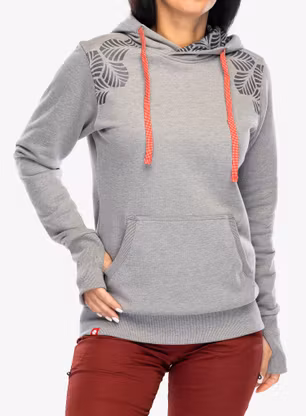 Дамски суичър с качулка Ocun Hoodie - grey paloma/silverscone
