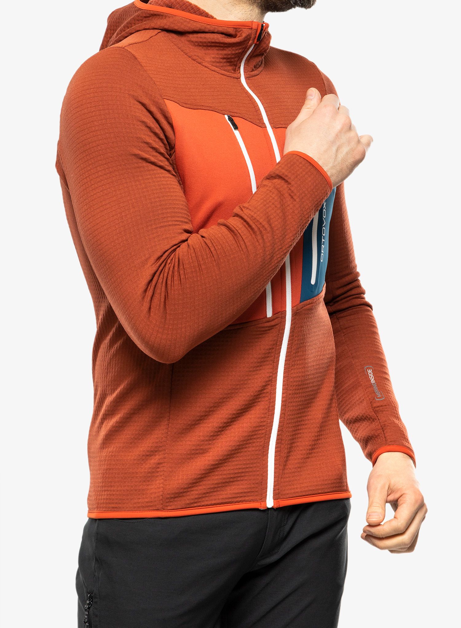 Суичър Ortovox Fleece Grid Hoody - clay orange