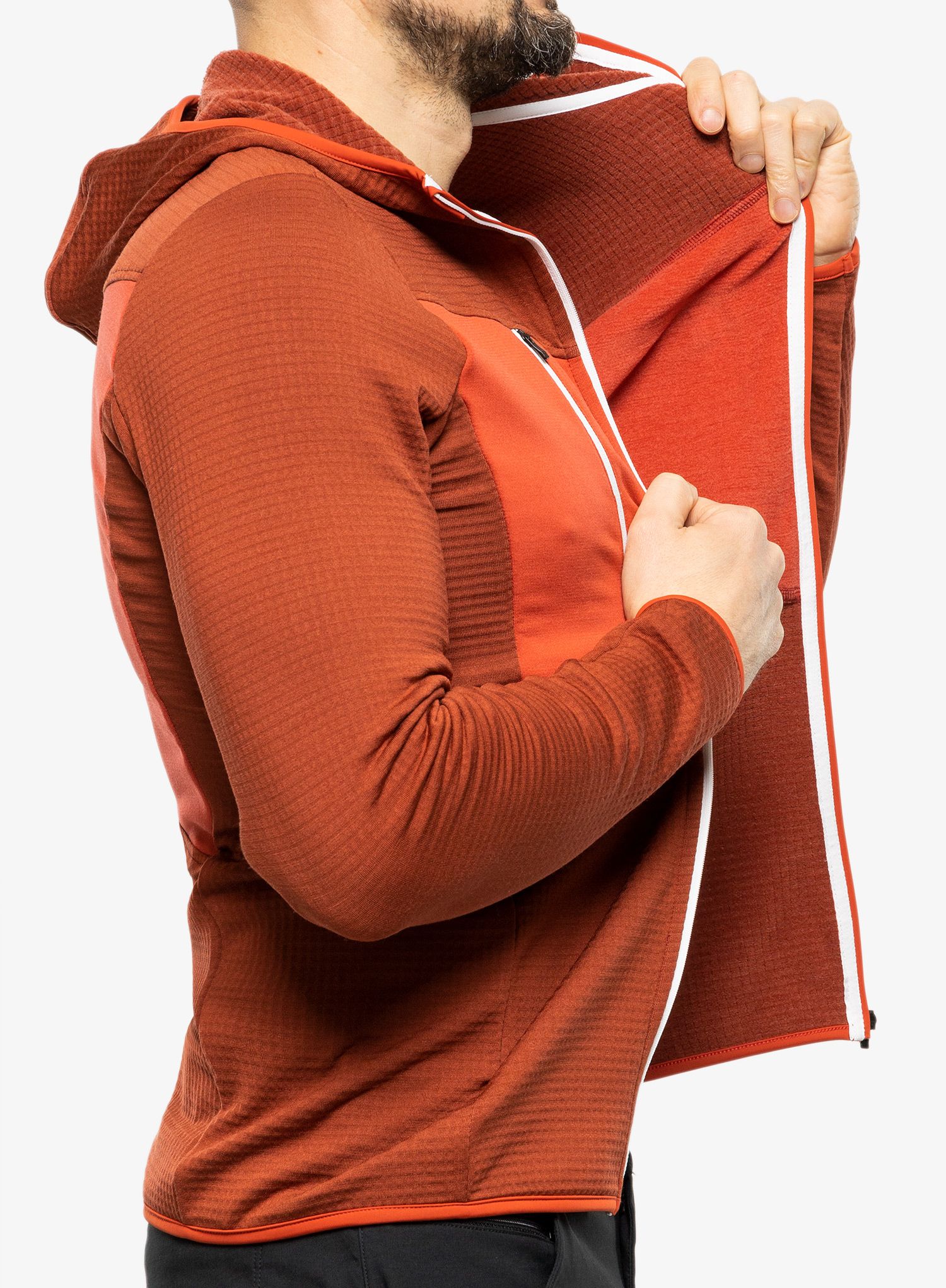 Суичър Ortovox Fleece Grid Hoody - clay orange