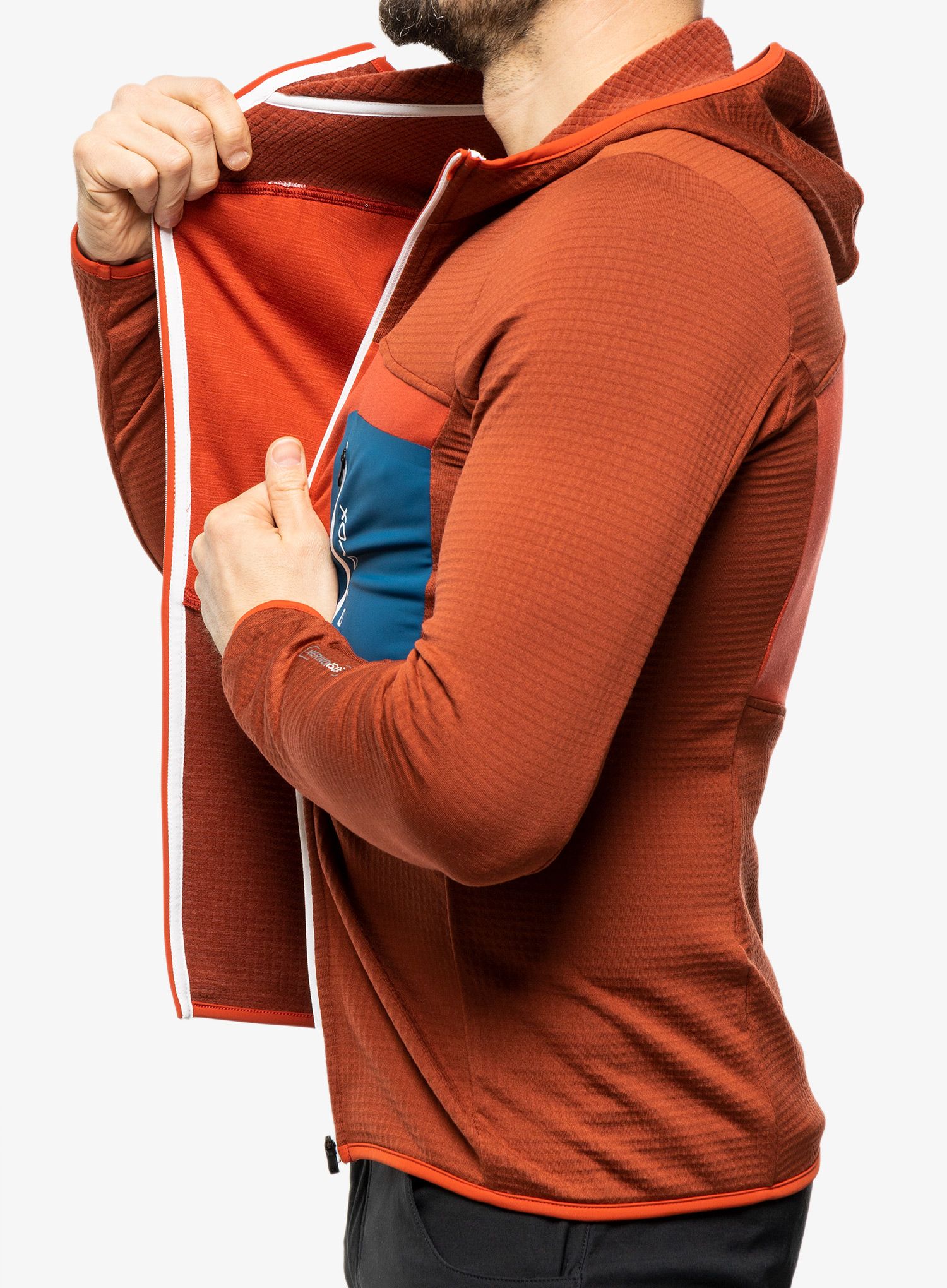 Суичър Ortovox Fleece Grid Hoody - clay orange