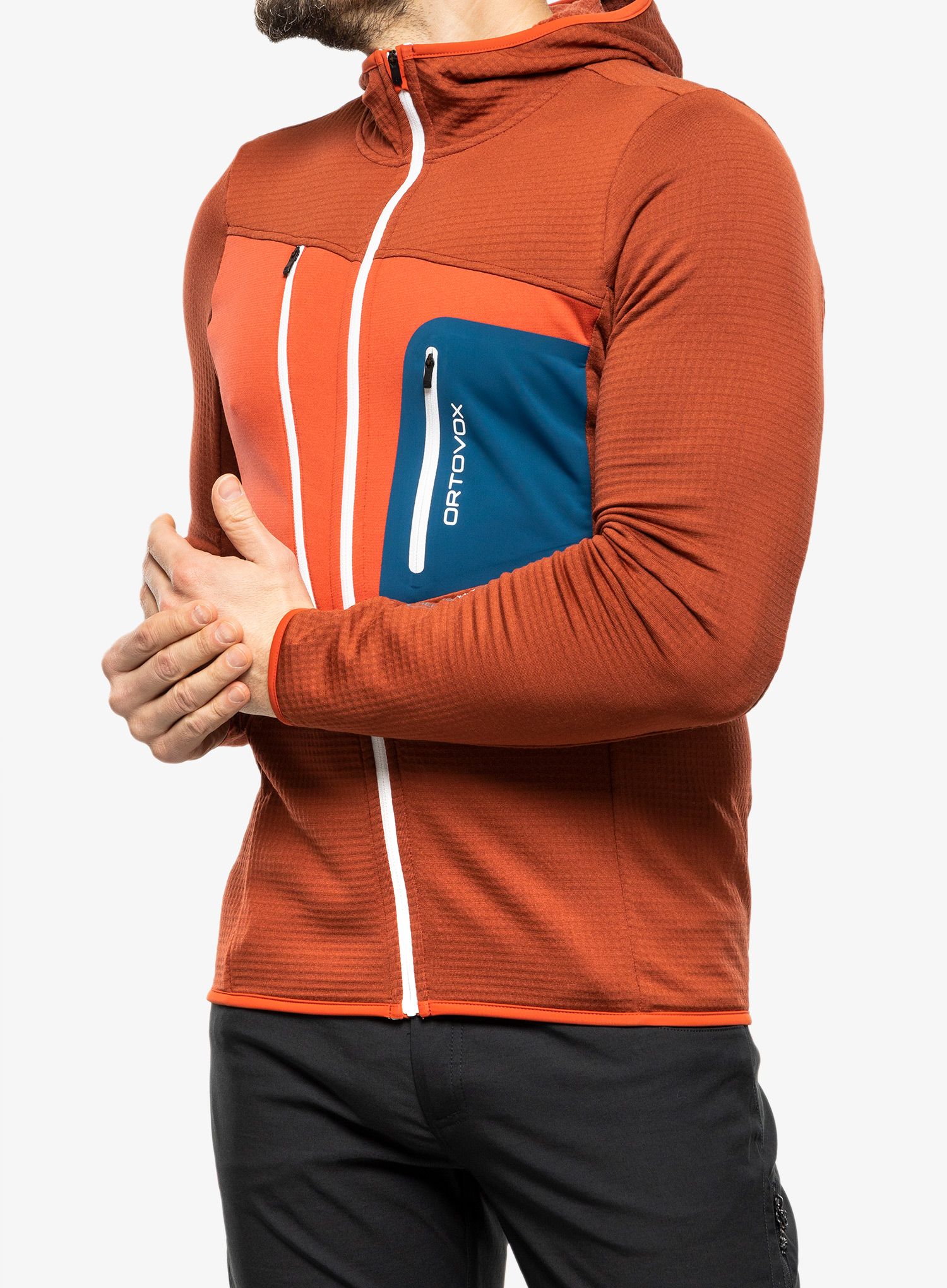 Суичър Ortovox Fleece Grid Hoody - clay orange