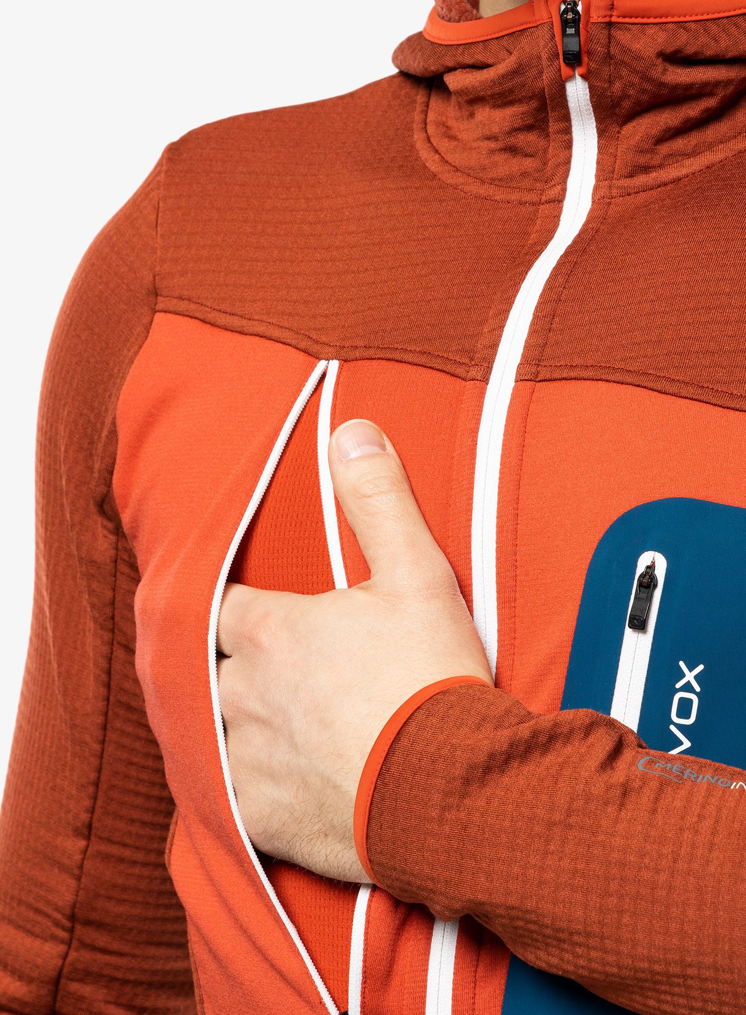 Суичър Ortovox Fleece Grid Hoody - clay orange