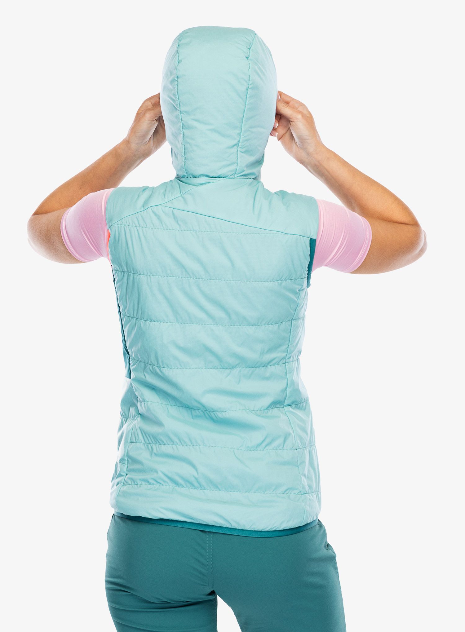 Дамски елек Ortovox Swisswool Piz Duan Vest - ice waterfall
