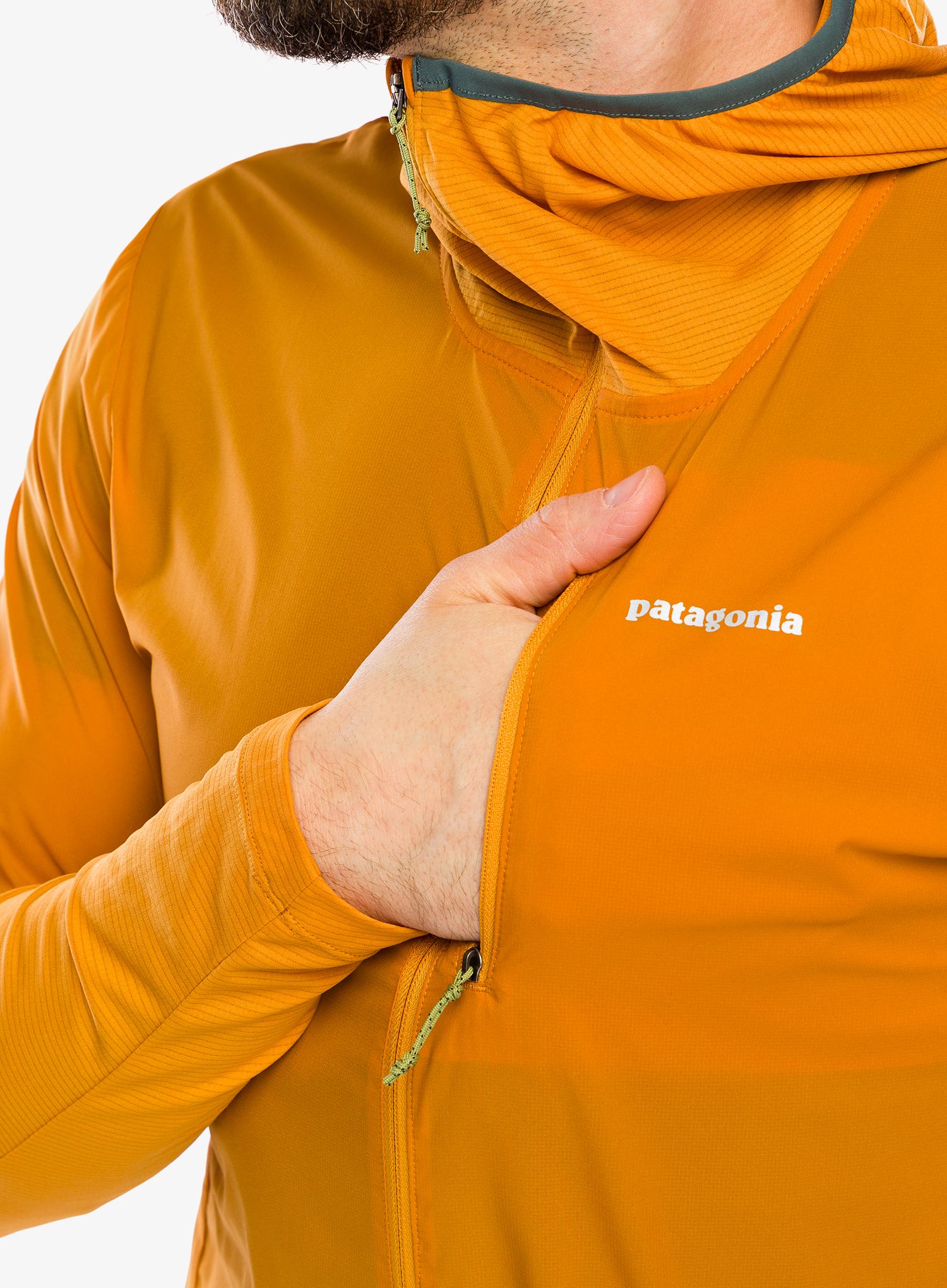 Яке за бягане Patagonia Airshed Pro Pullover - golden caramel