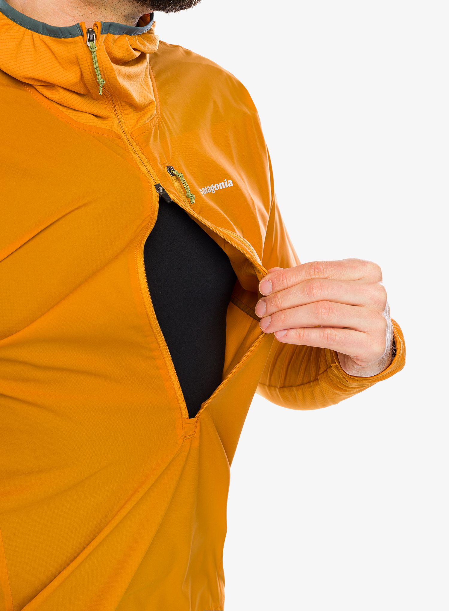 Яке за бягане Patagonia Airshed Pro Pullover - golden caramel