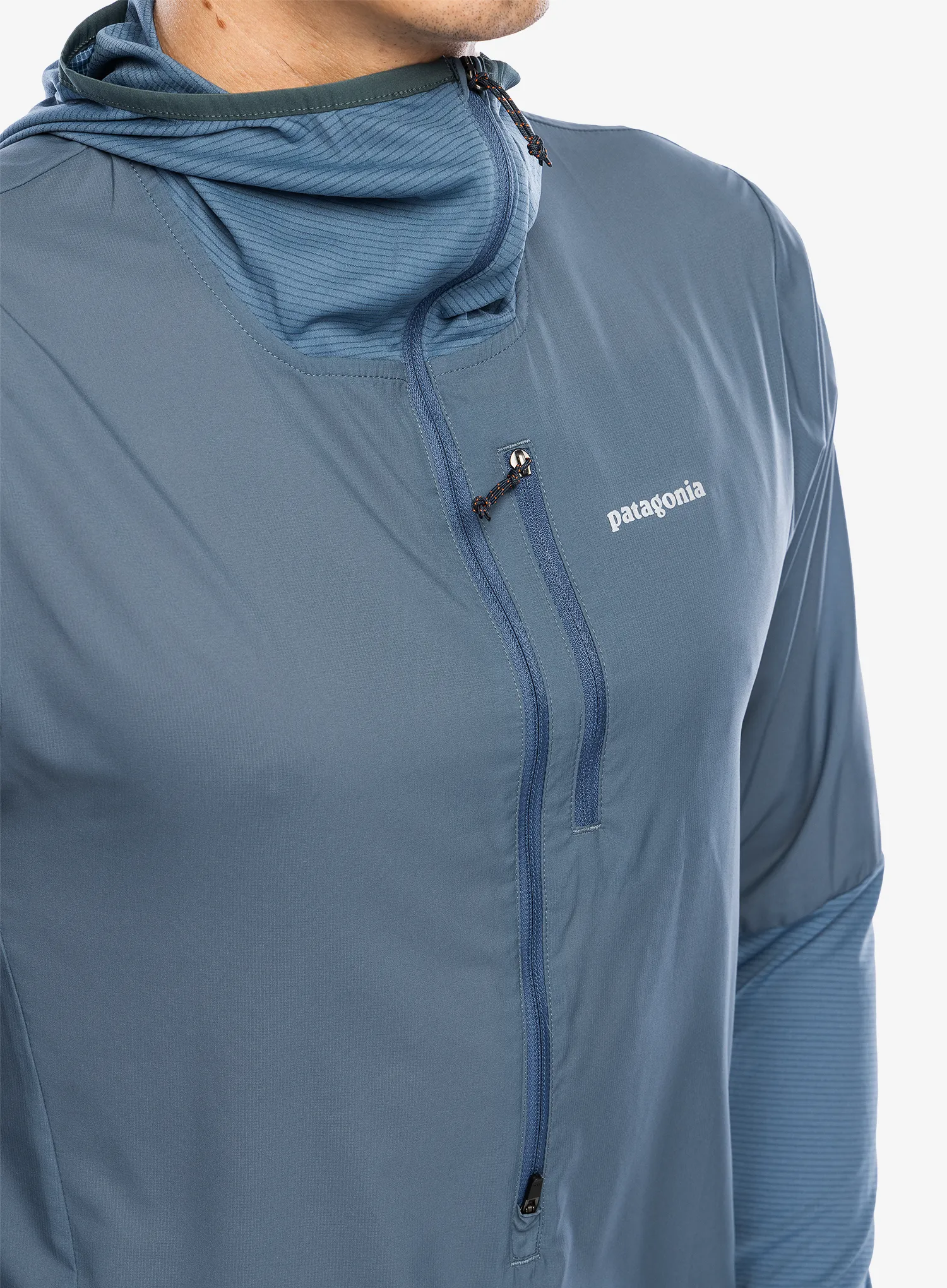 Яке за бягане Patagonia Airshed Pro Pullover - utility blue
