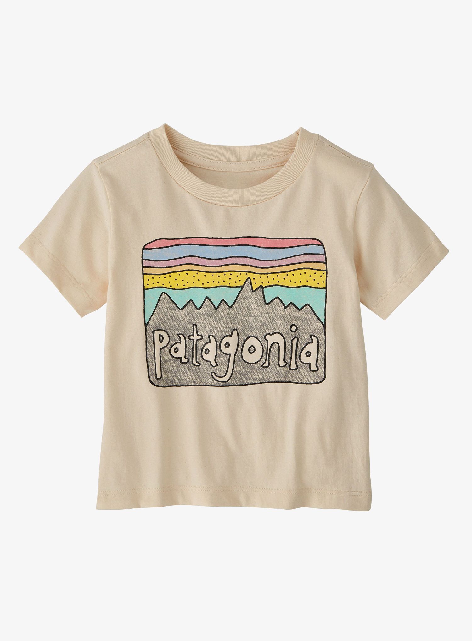 Детска тениска Patagonia Baby Fitz Roy Skies T-Shirt - undyed natural