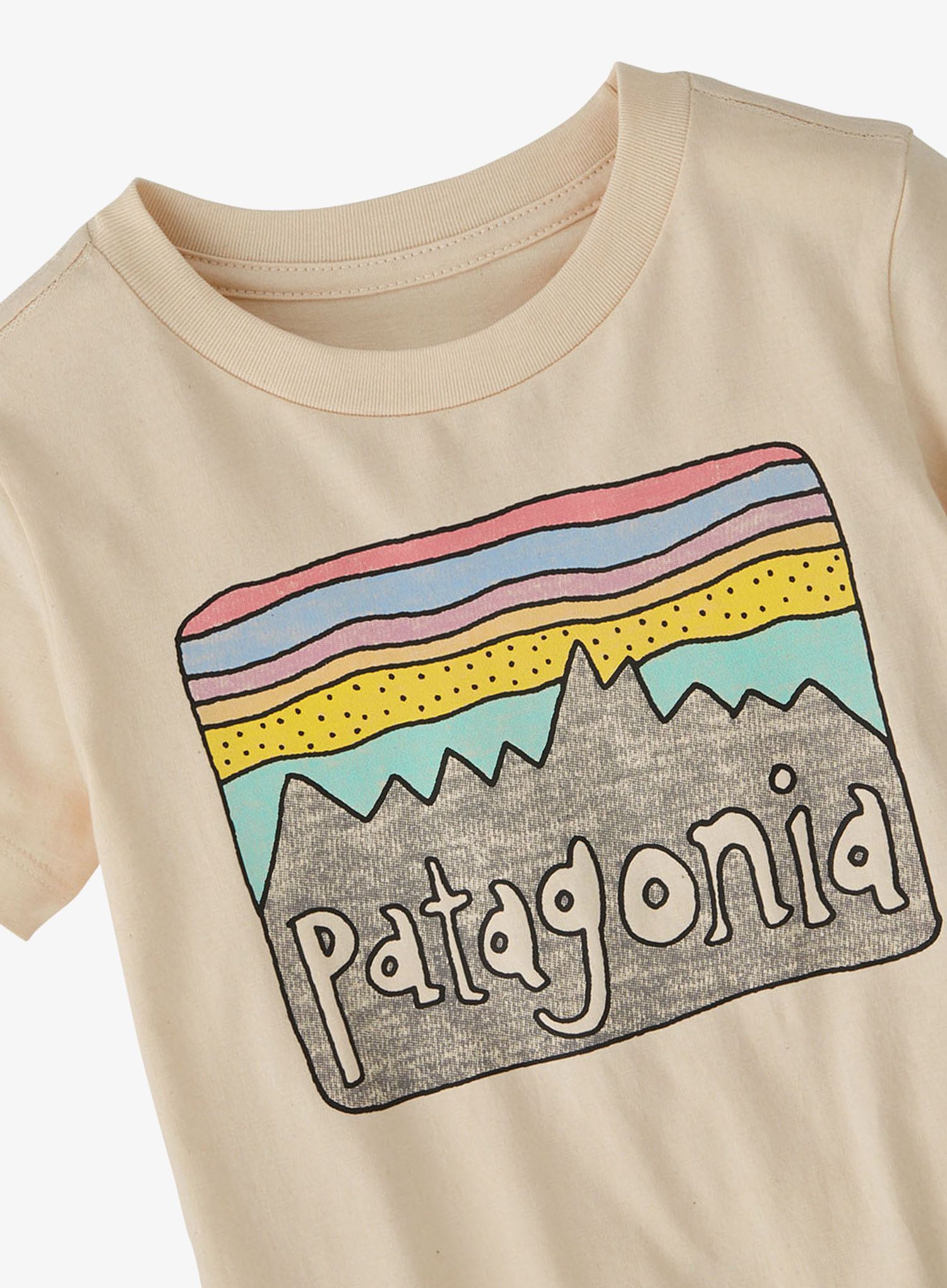 Детска тениска Patagonia Baby Fitz Roy Skies T-Shirt - undyed natural