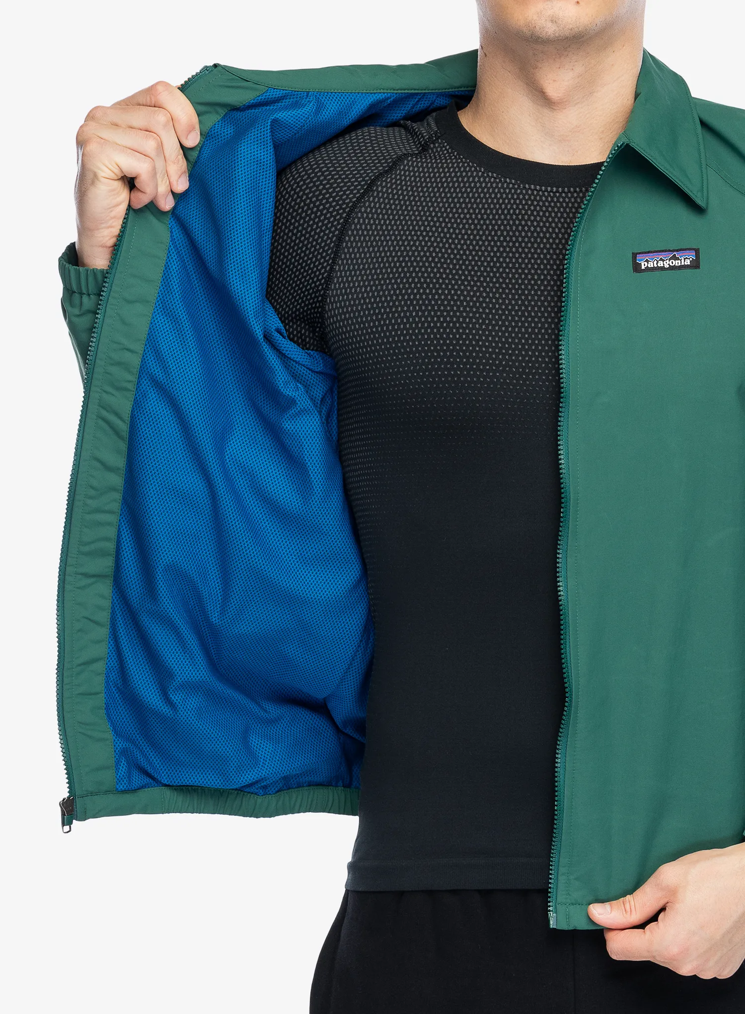 Яке ветровка Patagonia Baggies Jacket - conifer green