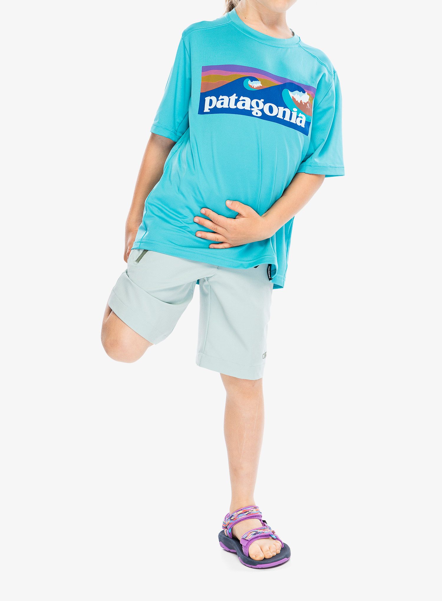 Детска тениска Patagonia Cap SW T-Shirt - boardshort/blue