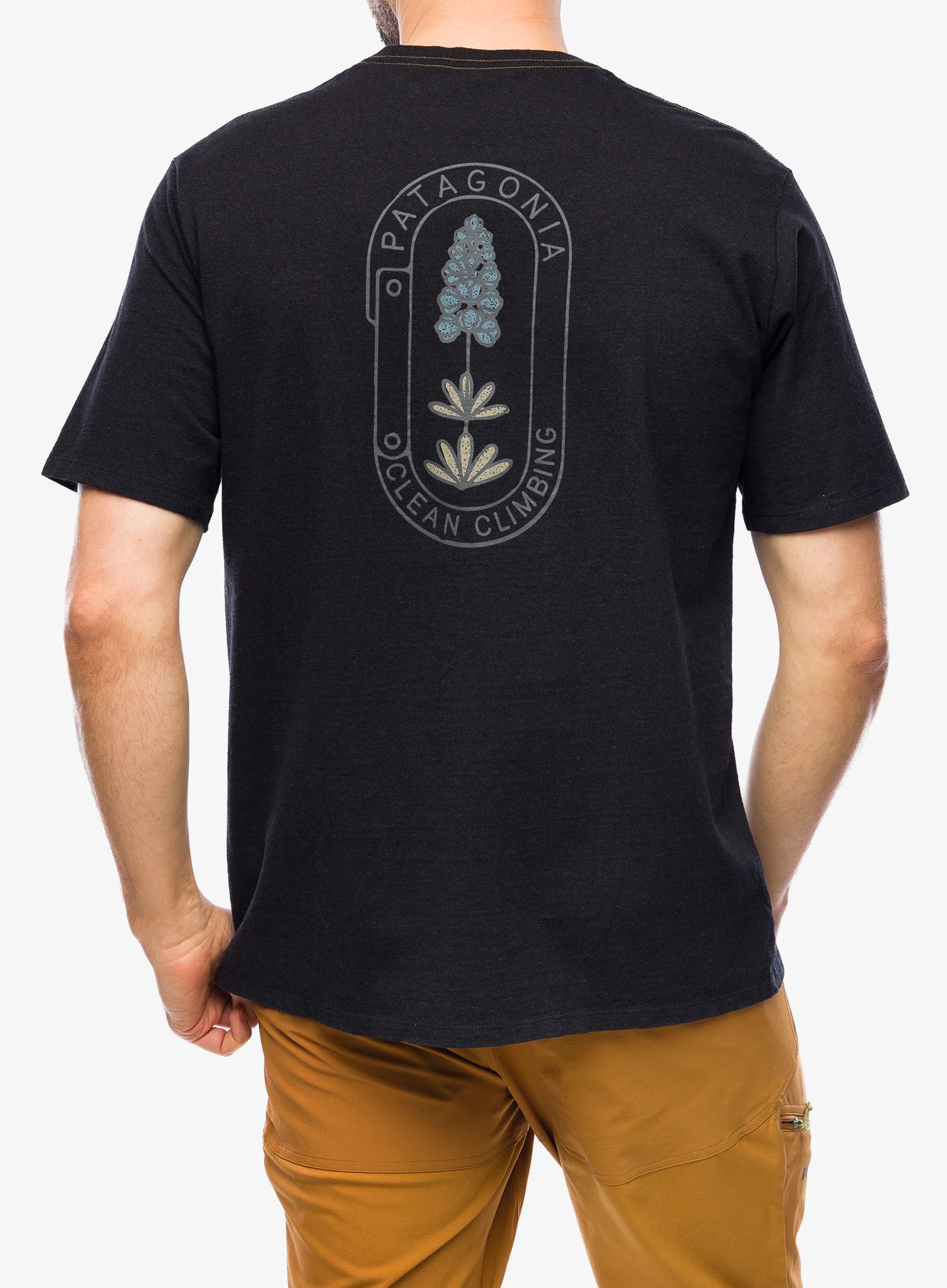 Тениска Patagonia Clean Climb Trade Responsibili-Tee - clean climb/ink black