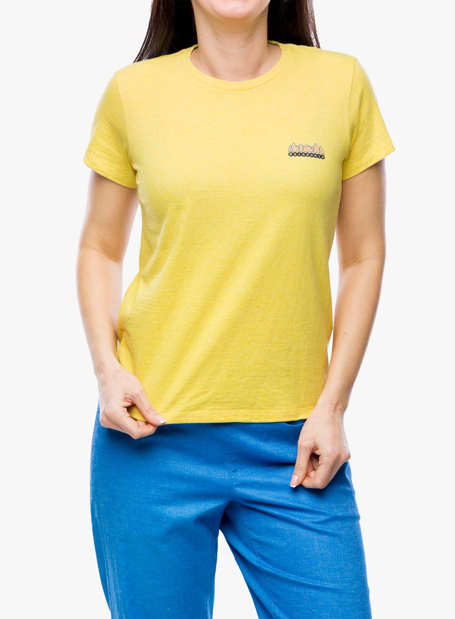 Дамска тениска с щампа Patagonia Fitz Roy Wild Responsibili-Tee - milled yellow