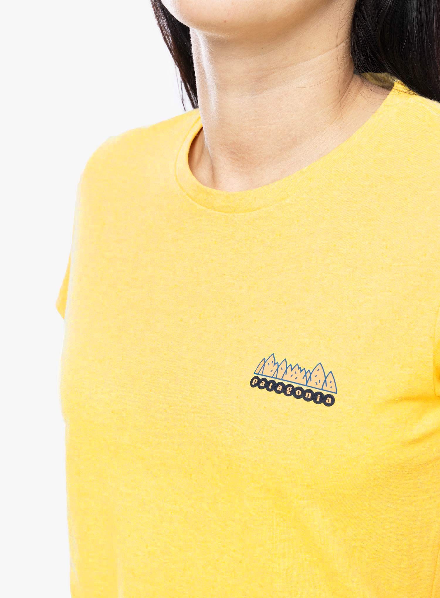 Дамска тениска с щампа Patagonia Fitz Roy Wild Responsibili-Tee - milled yellow