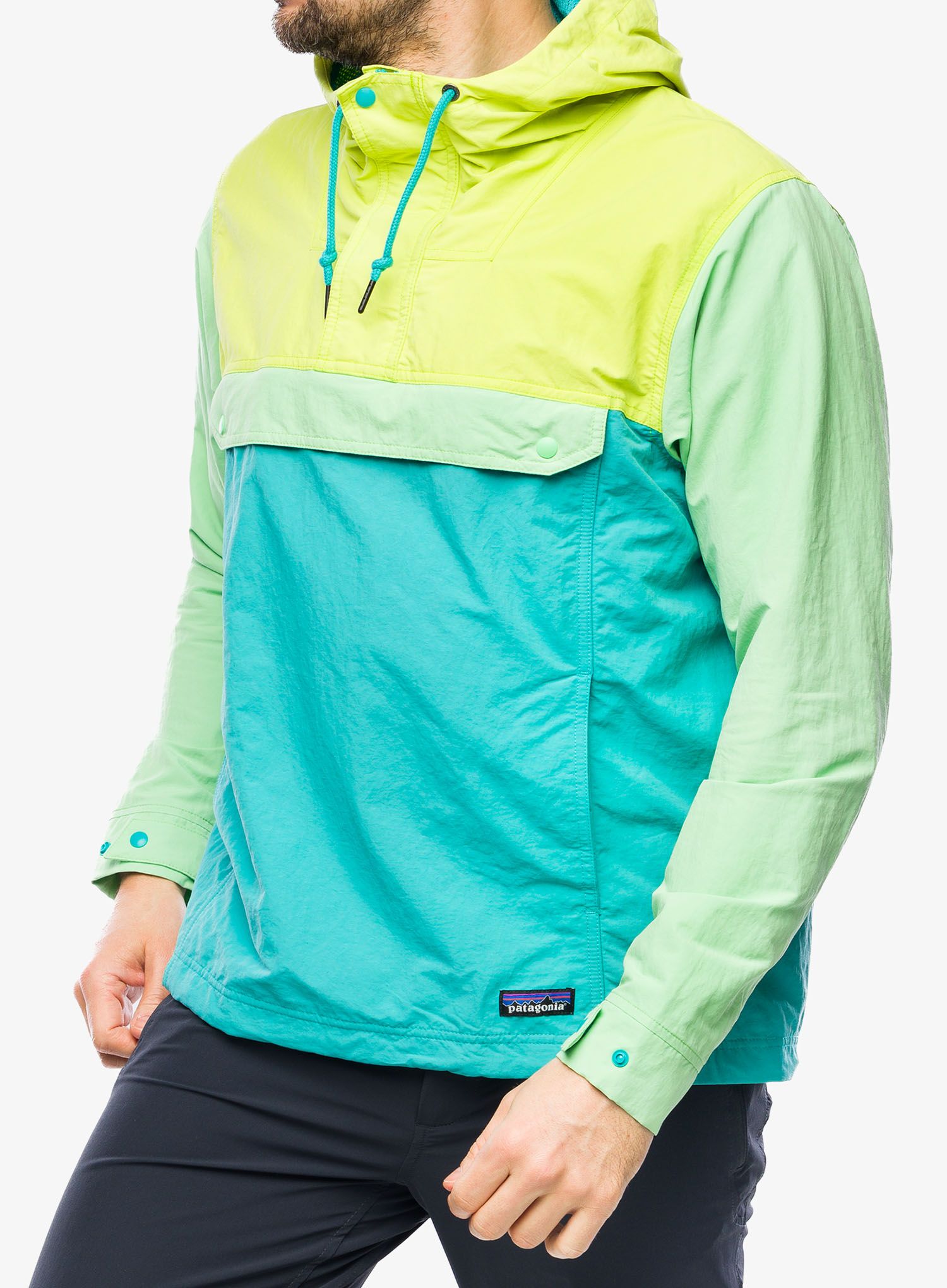 Яке ветровка Patagonia Isthmus Anorak - subtidal blue
